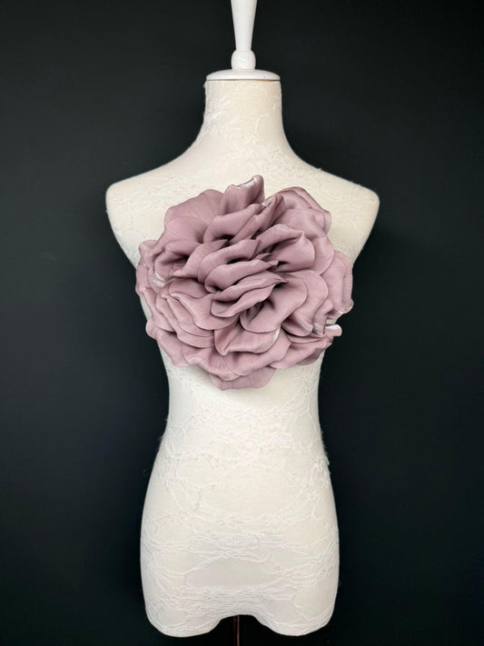 Oversized Large Corsage Flower, Mauve, 7 colours, 8.5” Wide, 21cm