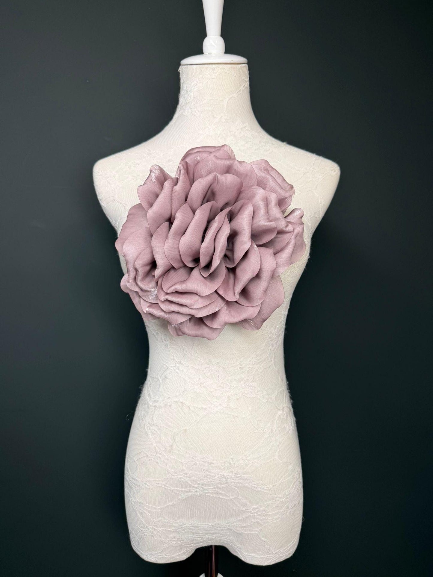 Oversized Large Corsage Flower, Mauve, 7 colours, 8.5” Wide, 21cm