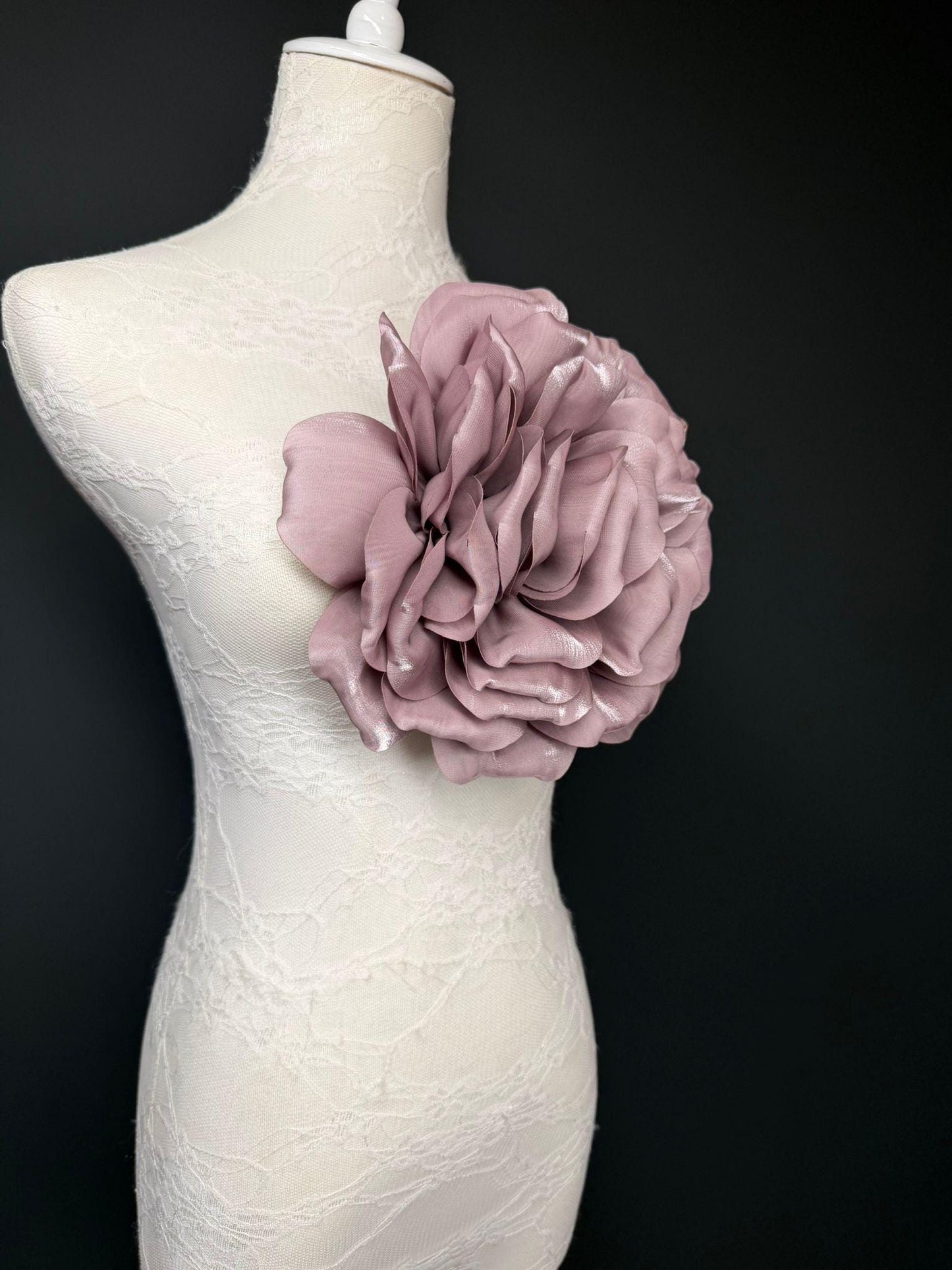 Oversized Large Corsage Flower, Mauve, 7 colours, 8.5” Wide, 21cm