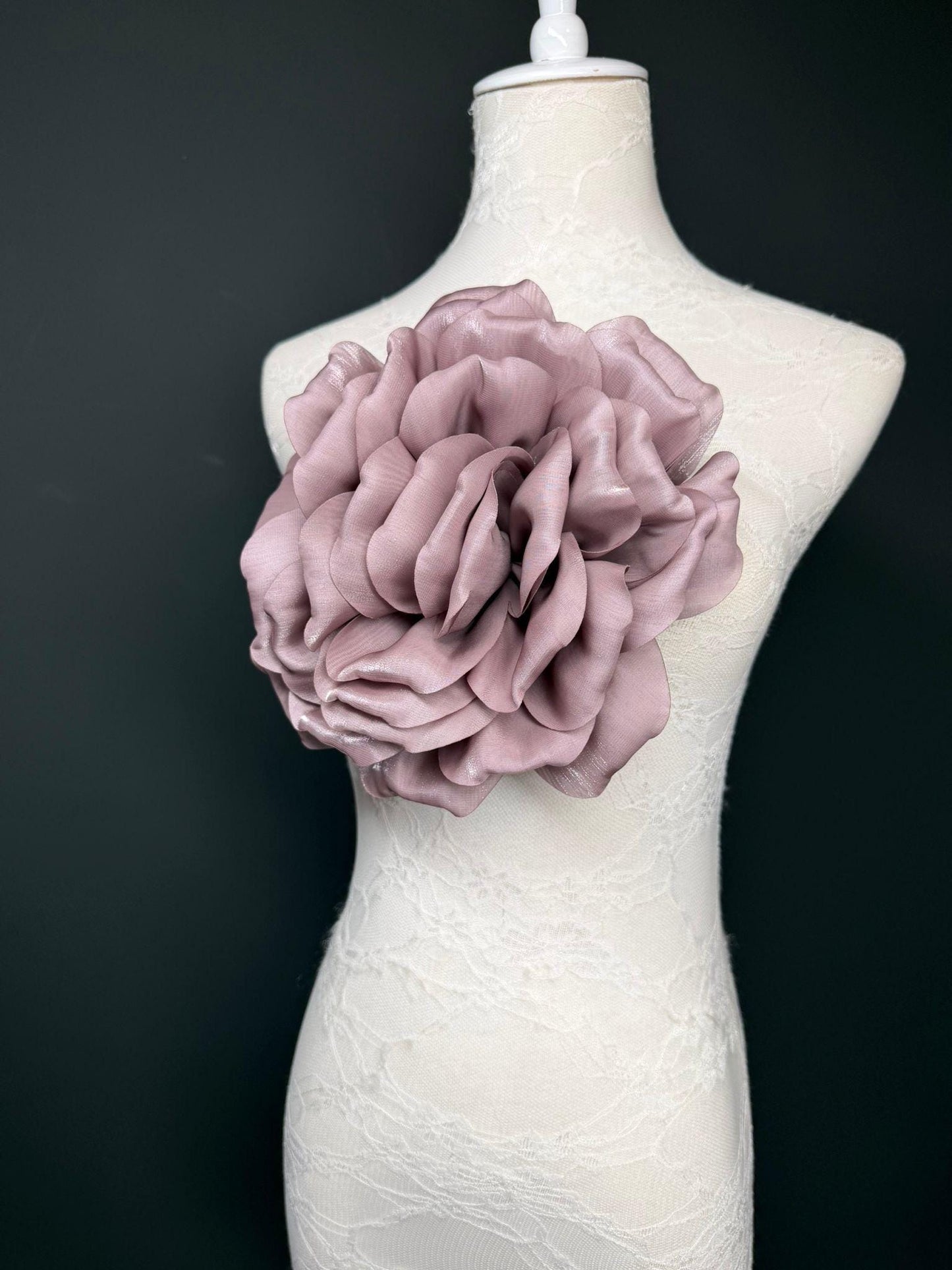 Oversized Large Corsage Flower, Mauve, 7 colours, 8.5” Wide, 21cm