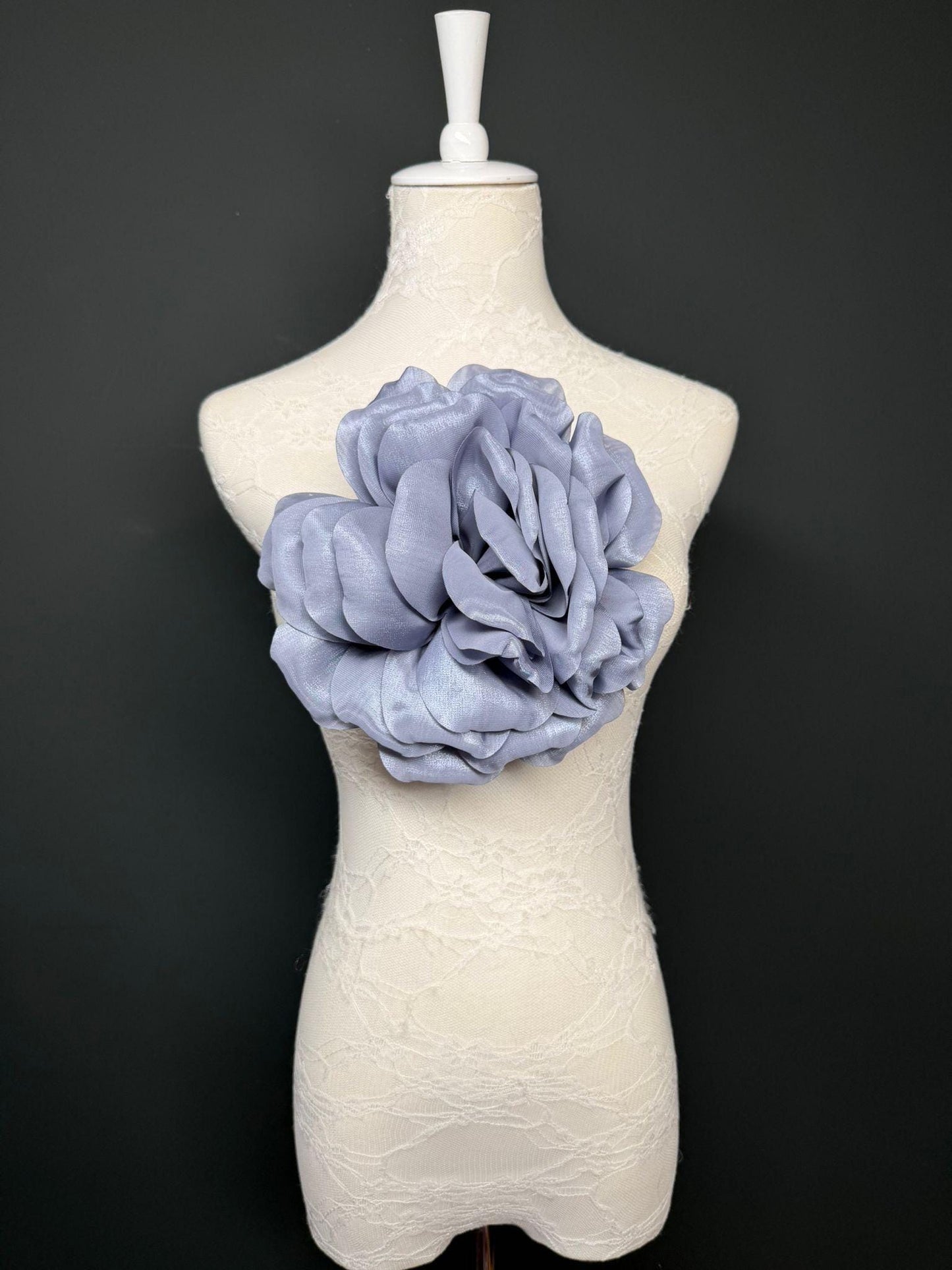 Oversized Large Corsage Flower, Grey, 7 colours, 8.5” Wide, 21cm