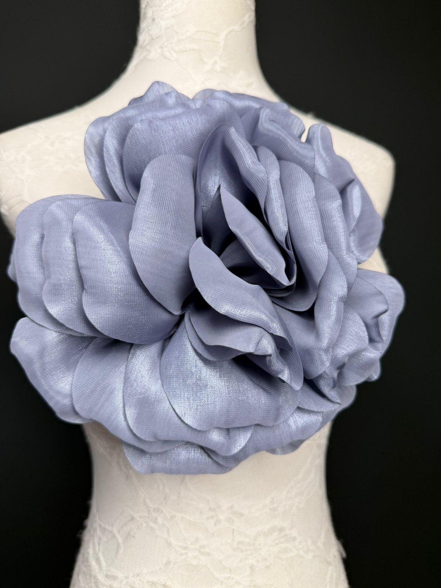 Oversized Large Corsage Flower, Grey, 7 colours, 8.5” Wide, 21cm