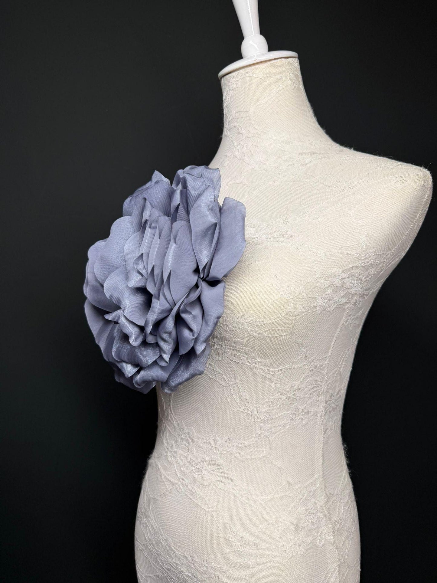 Oversized Large Corsage Flower, Grey, 7 colours, 8.5” Wide, 21cm