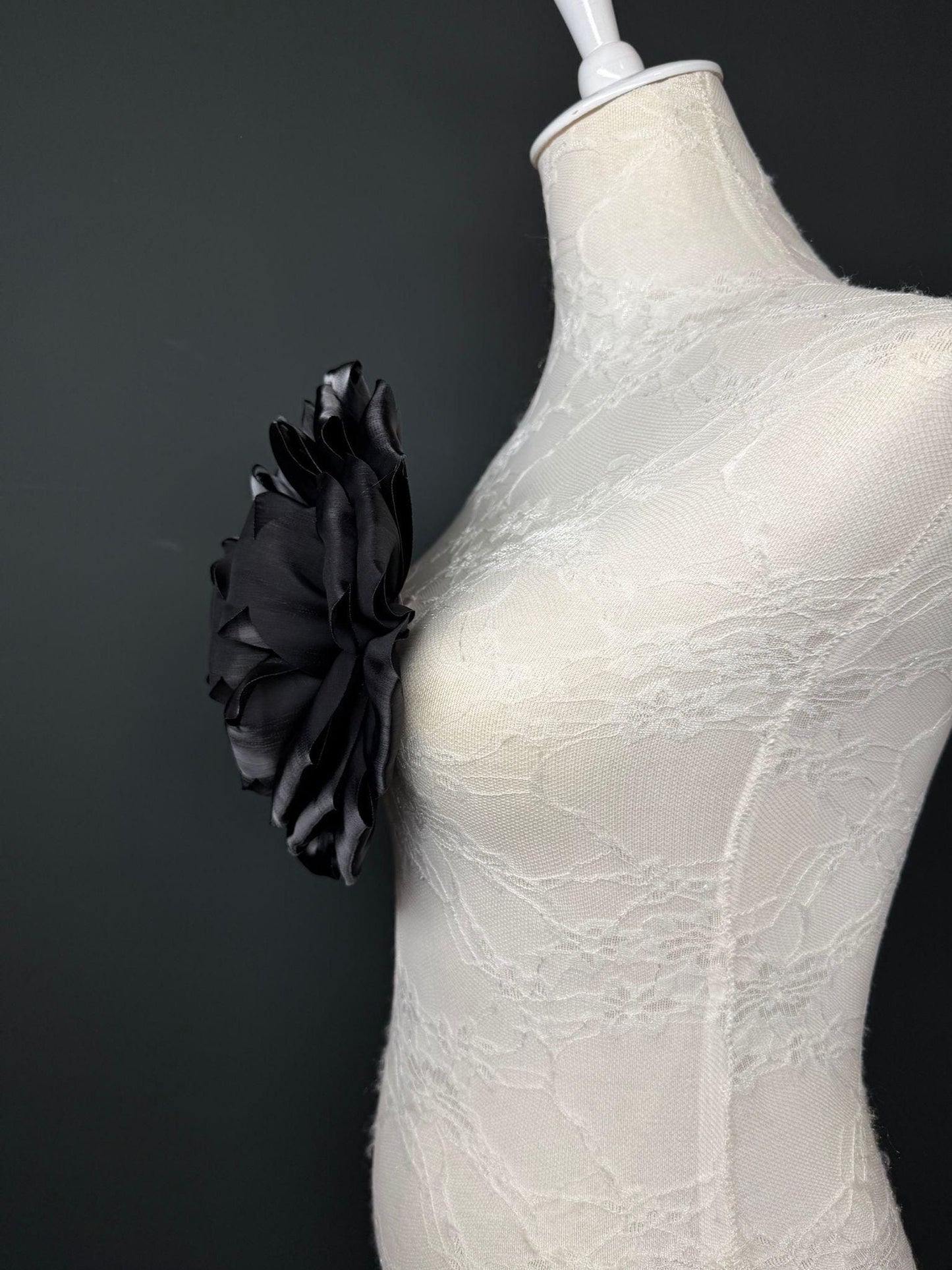 Oversized Large Corsage Flower, Black, 7 colours, 8.5” Wide, 21cm
