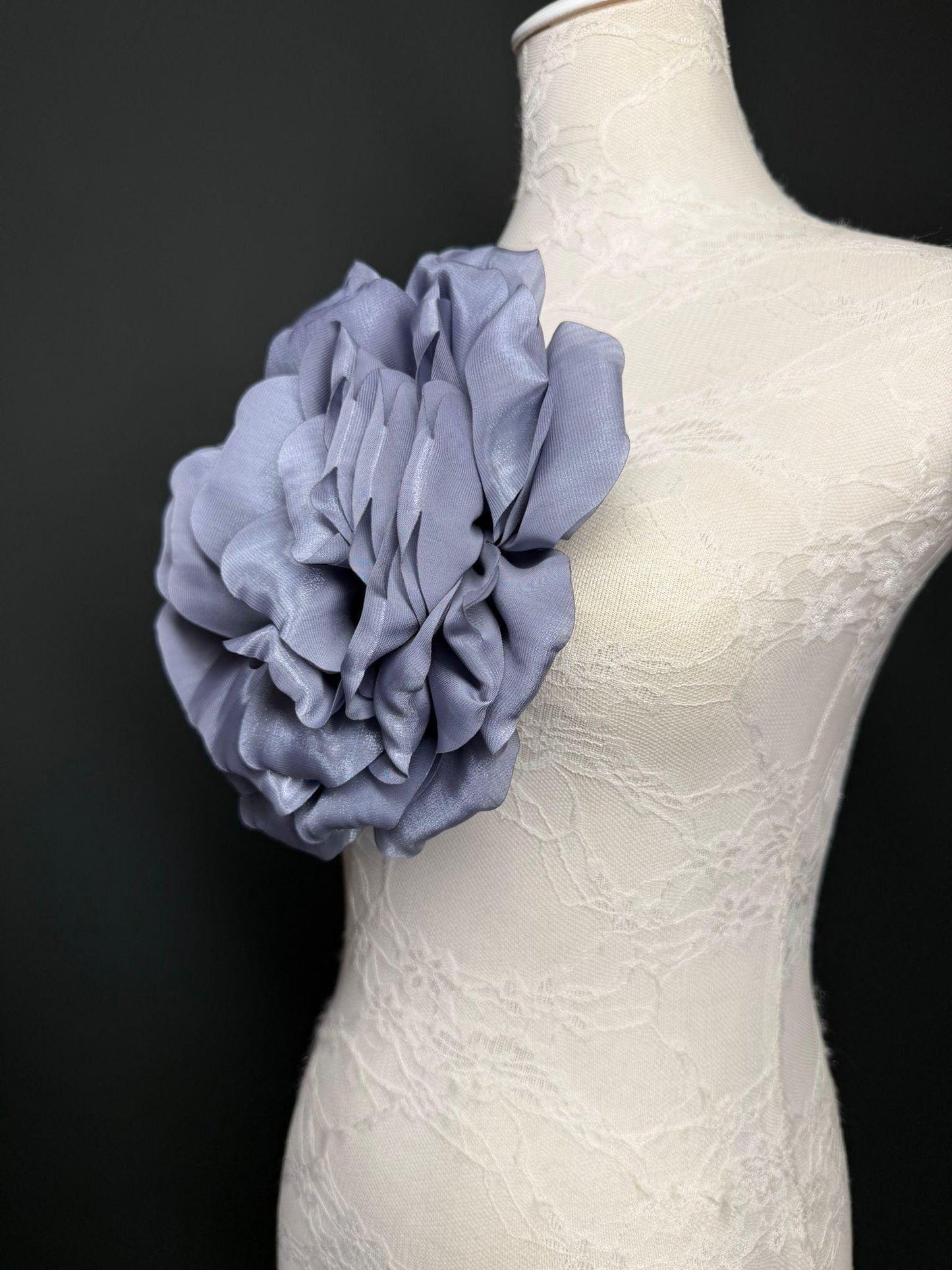 Oversized Large Corsage Flower, Grey, 7 colours, 8.5” Wide, 21cm