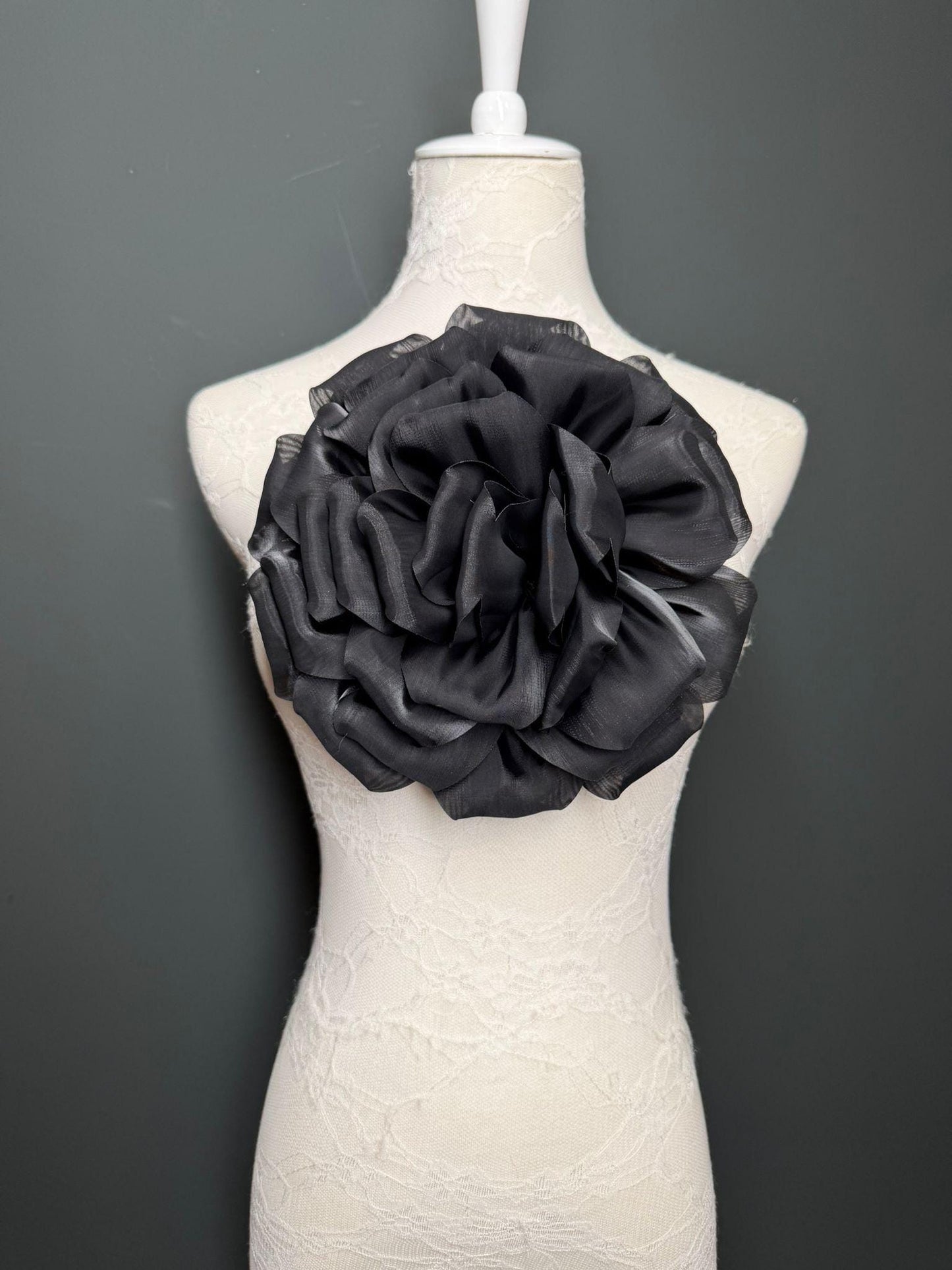 Oversized Large Corsage Flower, Black, 7 colours, 8.5” Wide, 21cm