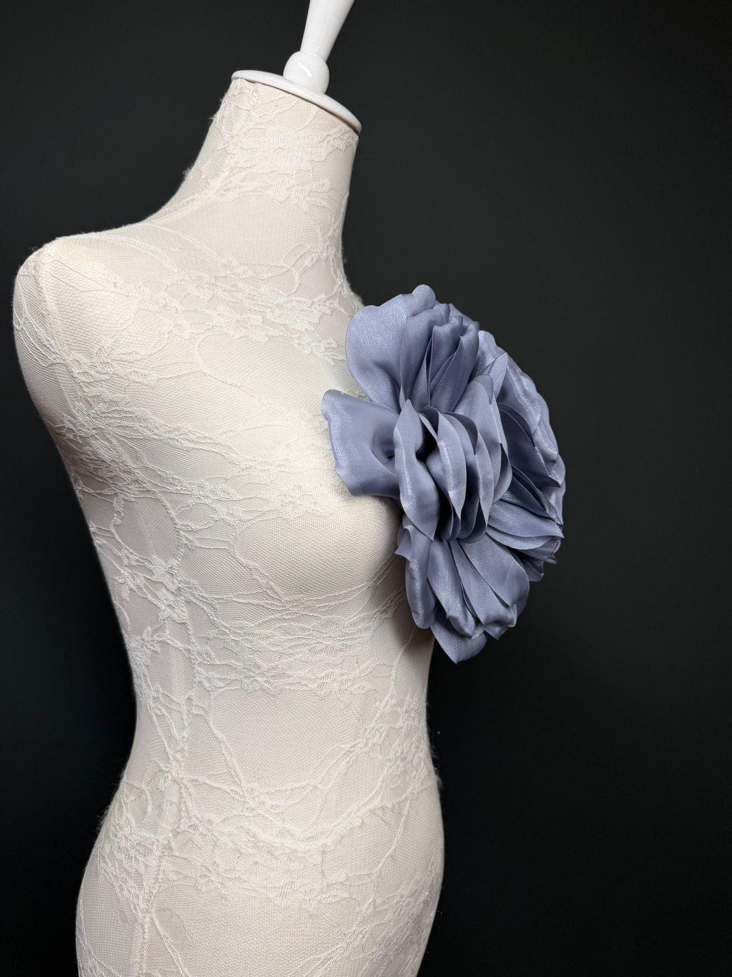 Oversized Large Corsage Flower, Grey, 7 colours, 8.5” Wide, 21cm