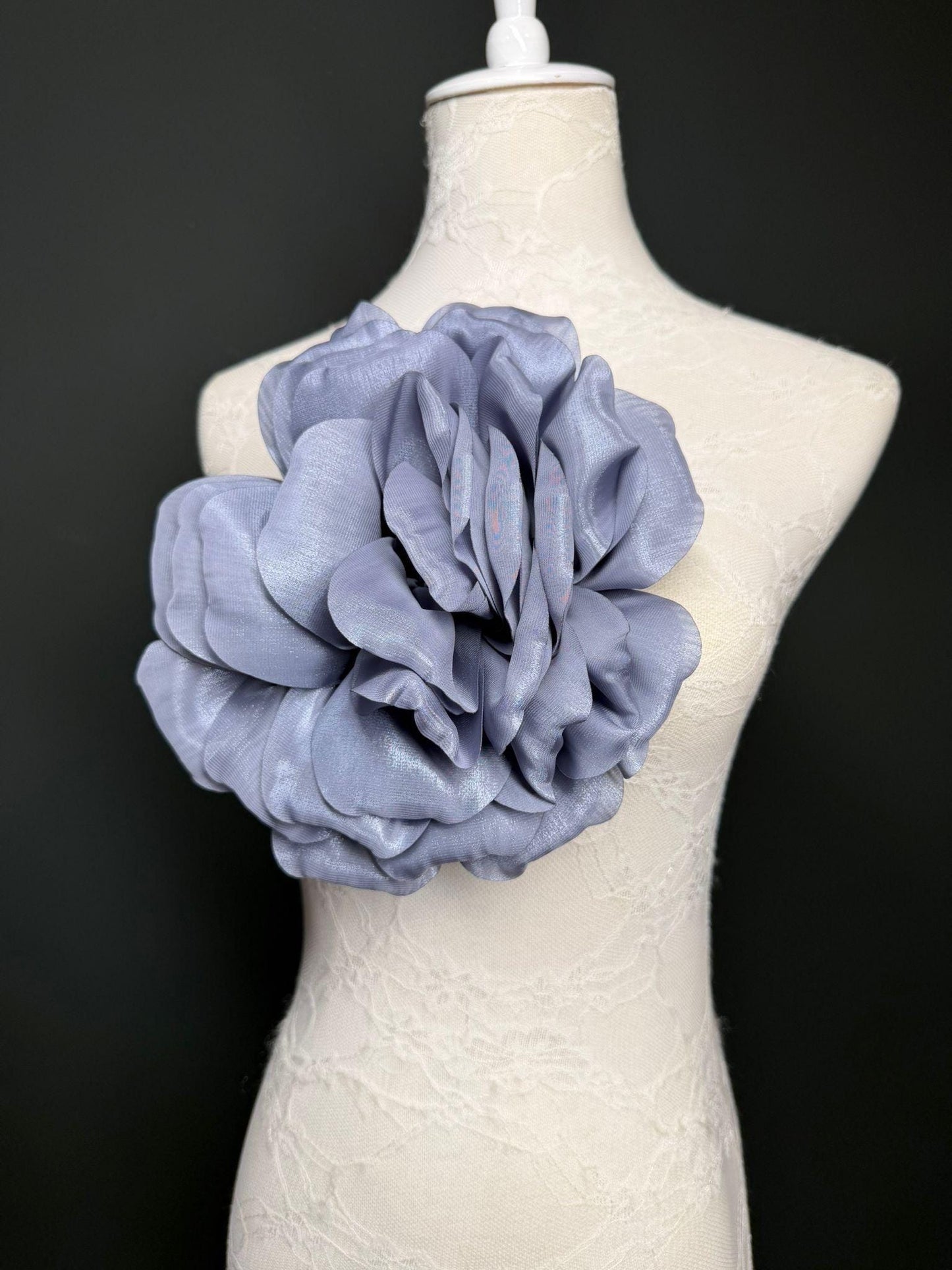 Oversized Large Corsage Flower, Grey, 7 colours, 8.5” Wide, 21cm