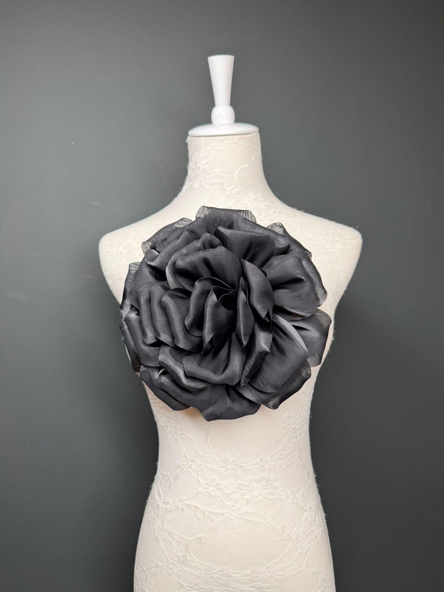 Oversized Large Corsage Flower, Black, 7 colours, 8.5” Wide, 21cm