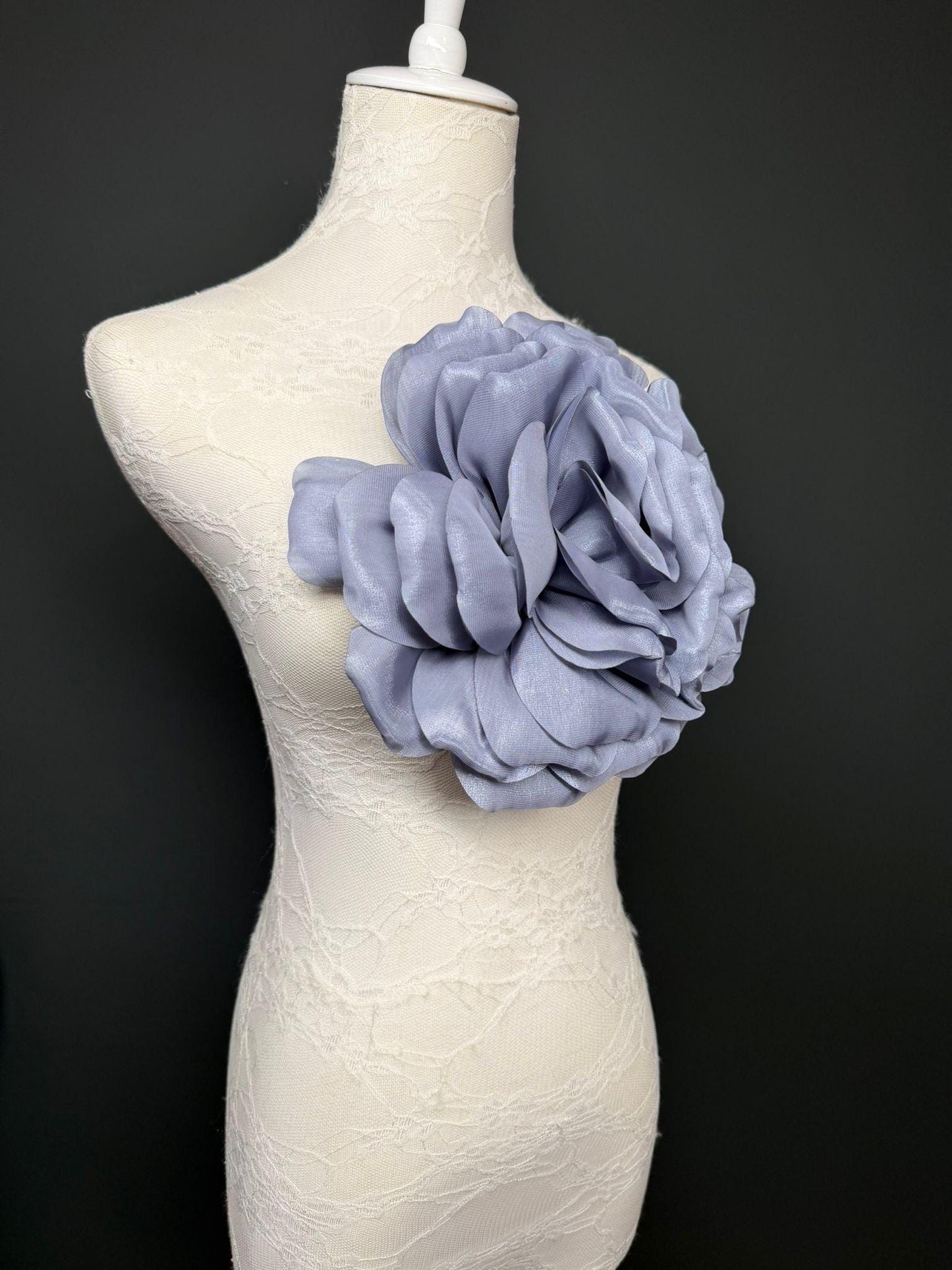 Oversized Large Corsage Flower, Grey, 7 colours, 8.5” Wide, 21cm