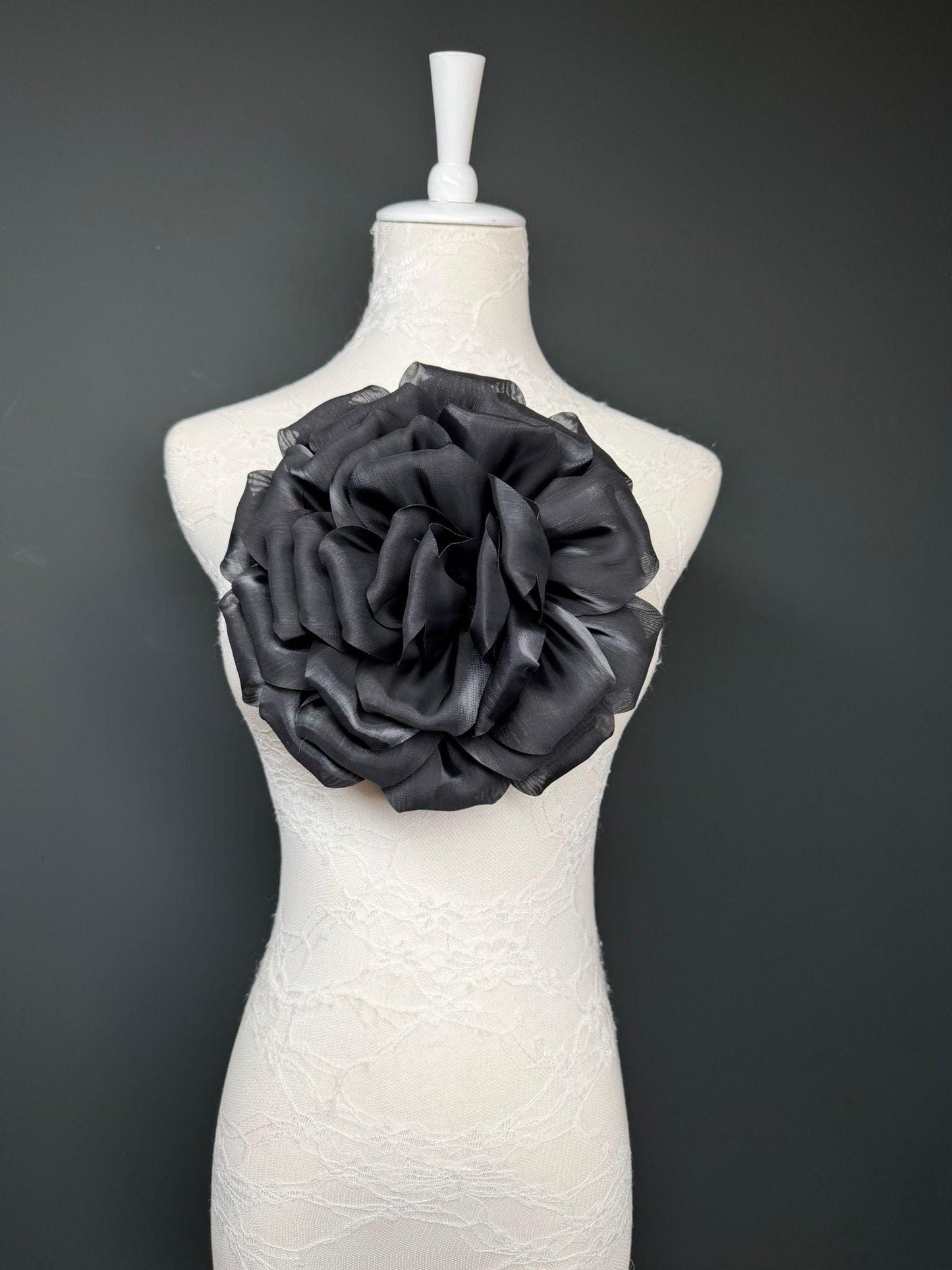 Oversized Large Corsage Flower, Black, 7 colours, 8.5” Wide, 21cm