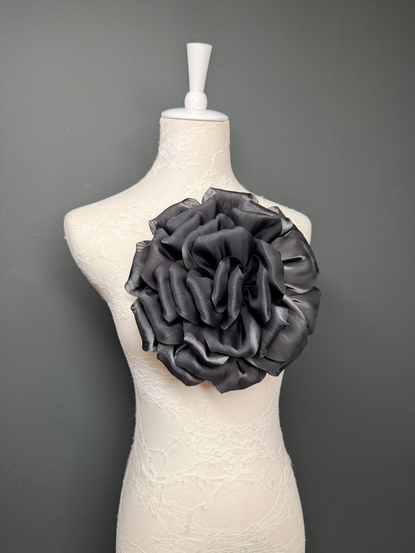 Oversized Large Corsage Flower, Black, 7 colours, 8.5” Wide, 21cm