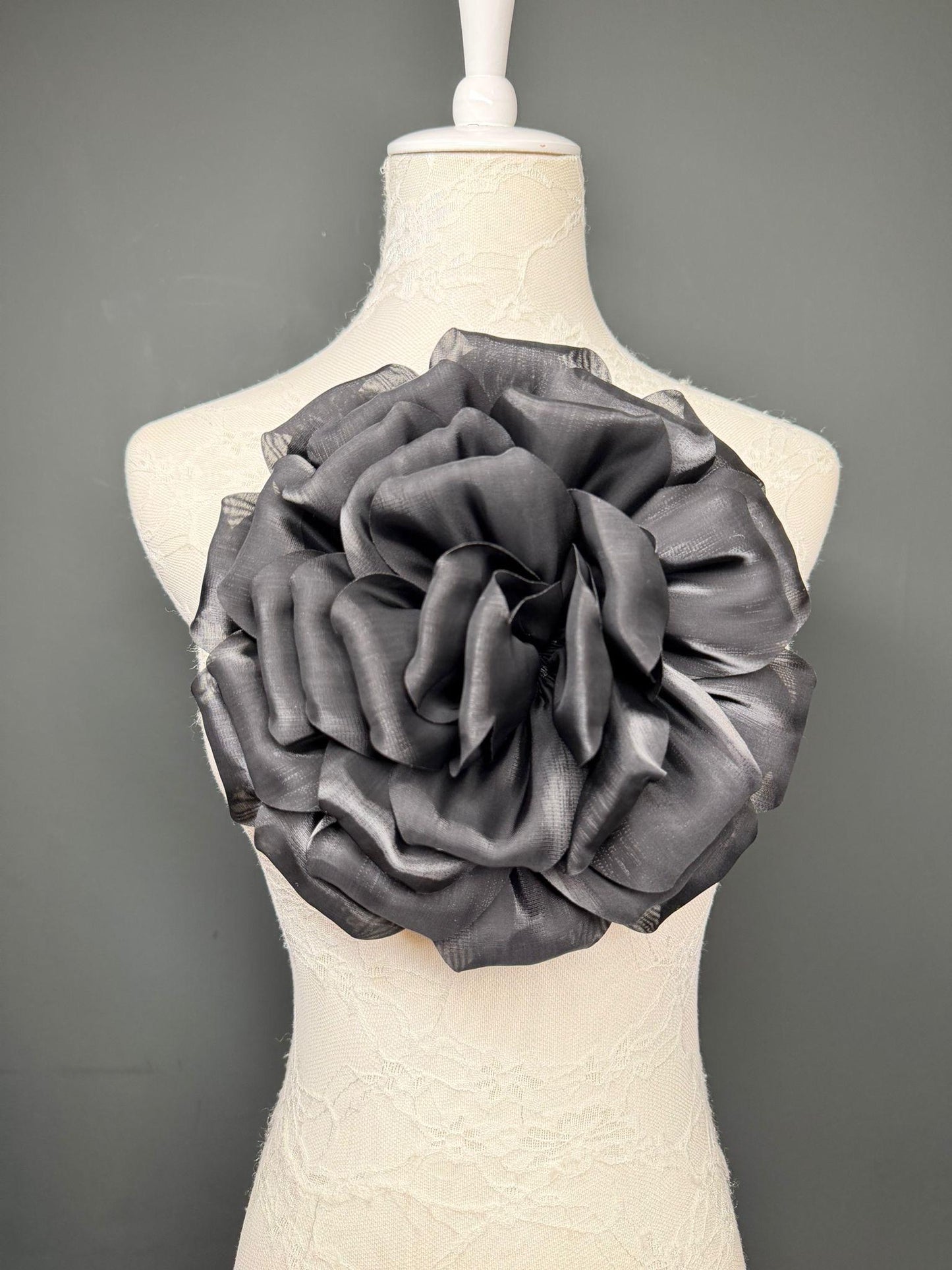 Oversized Large Corsage Flower, Black, 7 colours, 8.5” Wide, 21cm