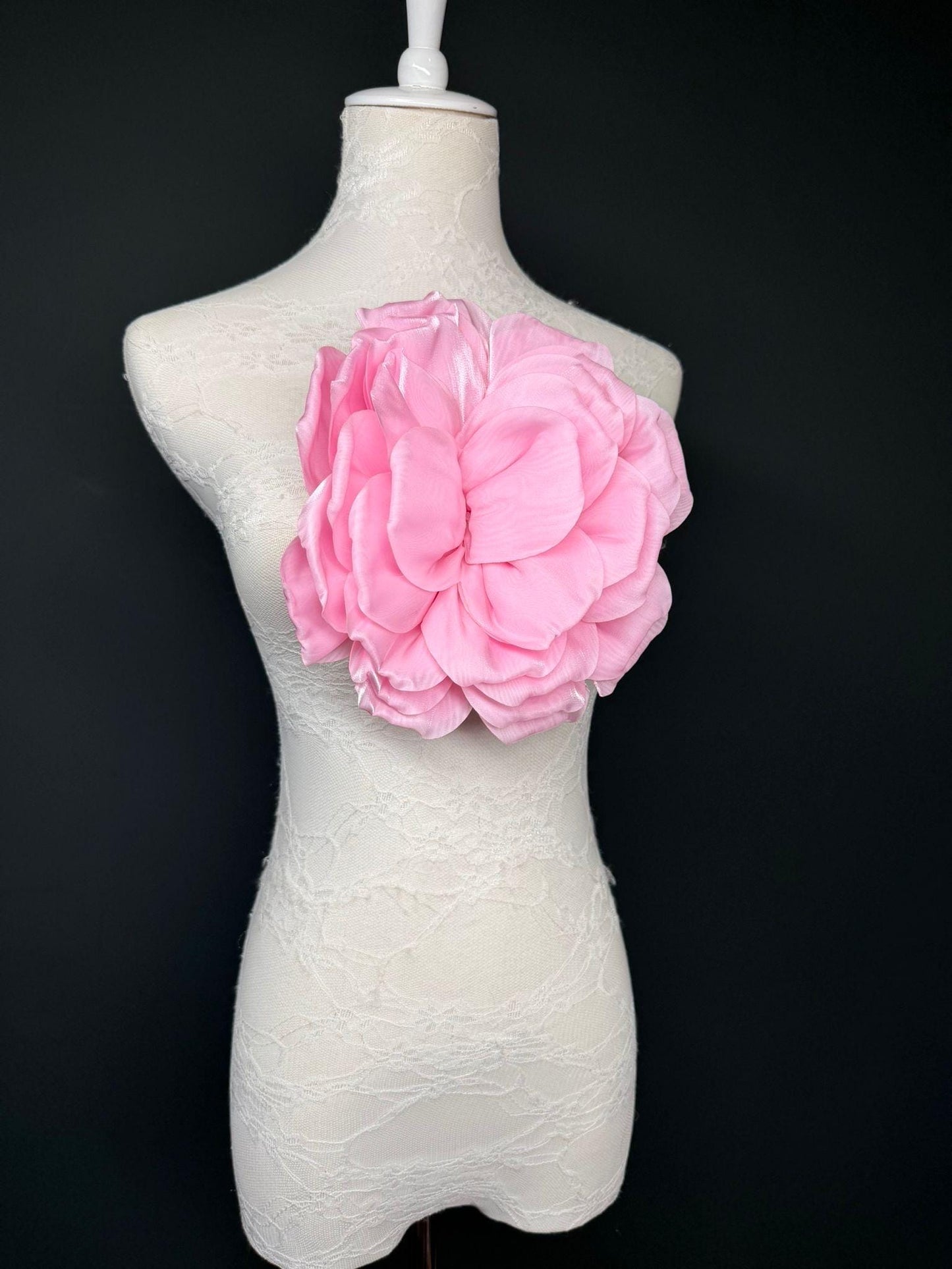 Oversized Large Corsage Flower, Black, 7 colours, 8.5” Wide, 21cm