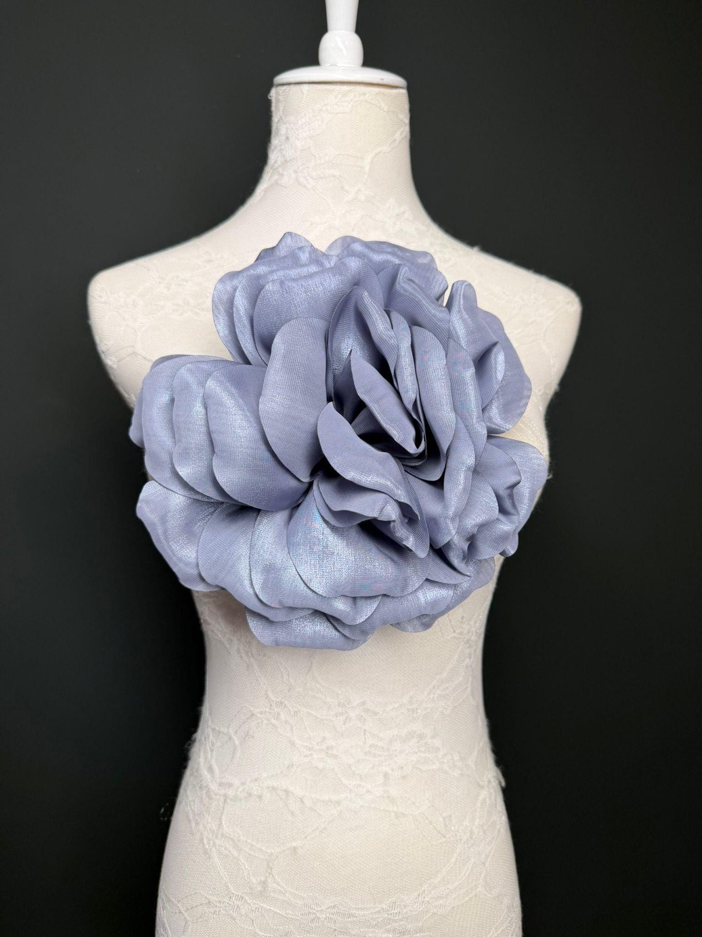 Oversized Large Corsage Flower, Black, 7 colours, 8.5” Wide, 21cm