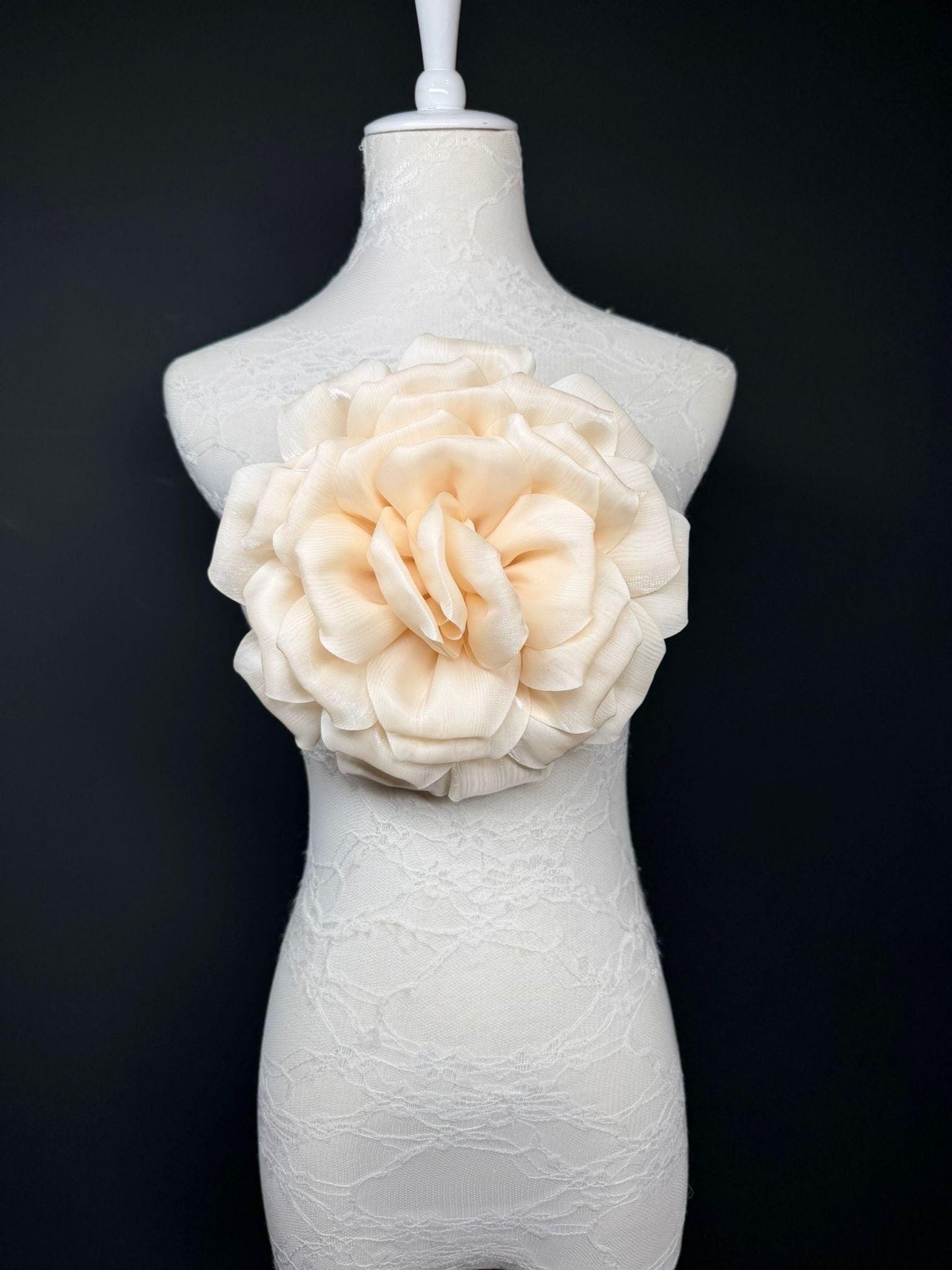 Oversized Large Corsage Flower, Black, 7 colours, 8.5” Wide, 21cm