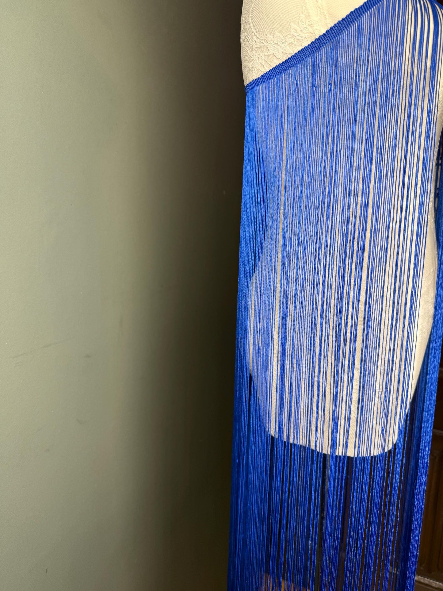 Royal Blue Dense Fringe Trim, 40" 100cm Drop, 27 Colour Options