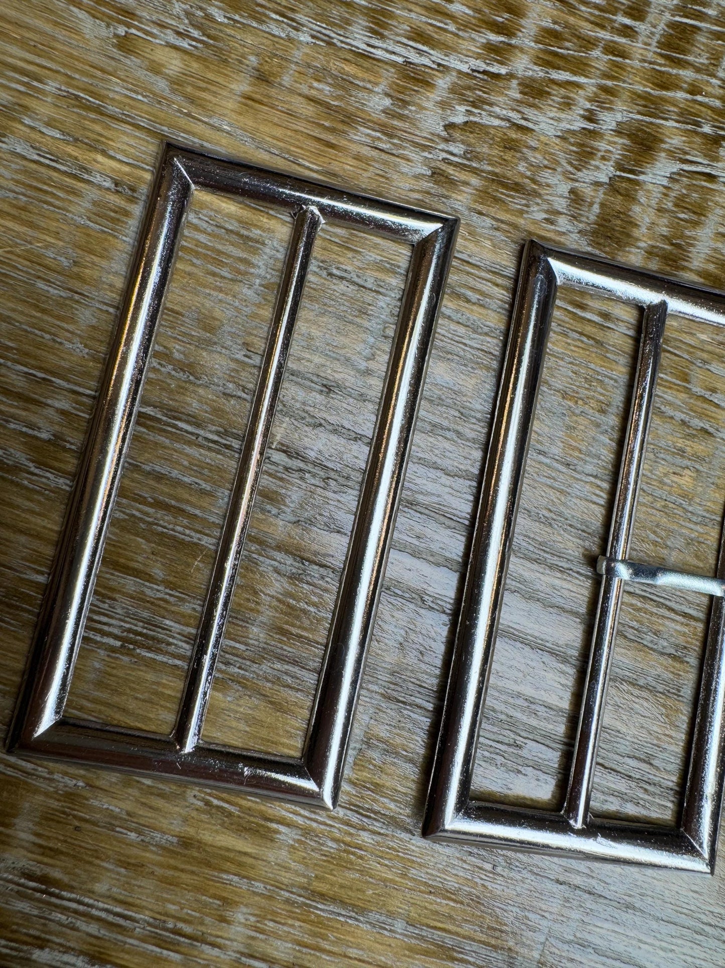 Buckle, Metal Silver Buckle, 8cm Middle Bar, 9cm x 4.5cm size, Slider, Belt Buckle, Prongs, Costumes, Couture, Elegant, Fashion