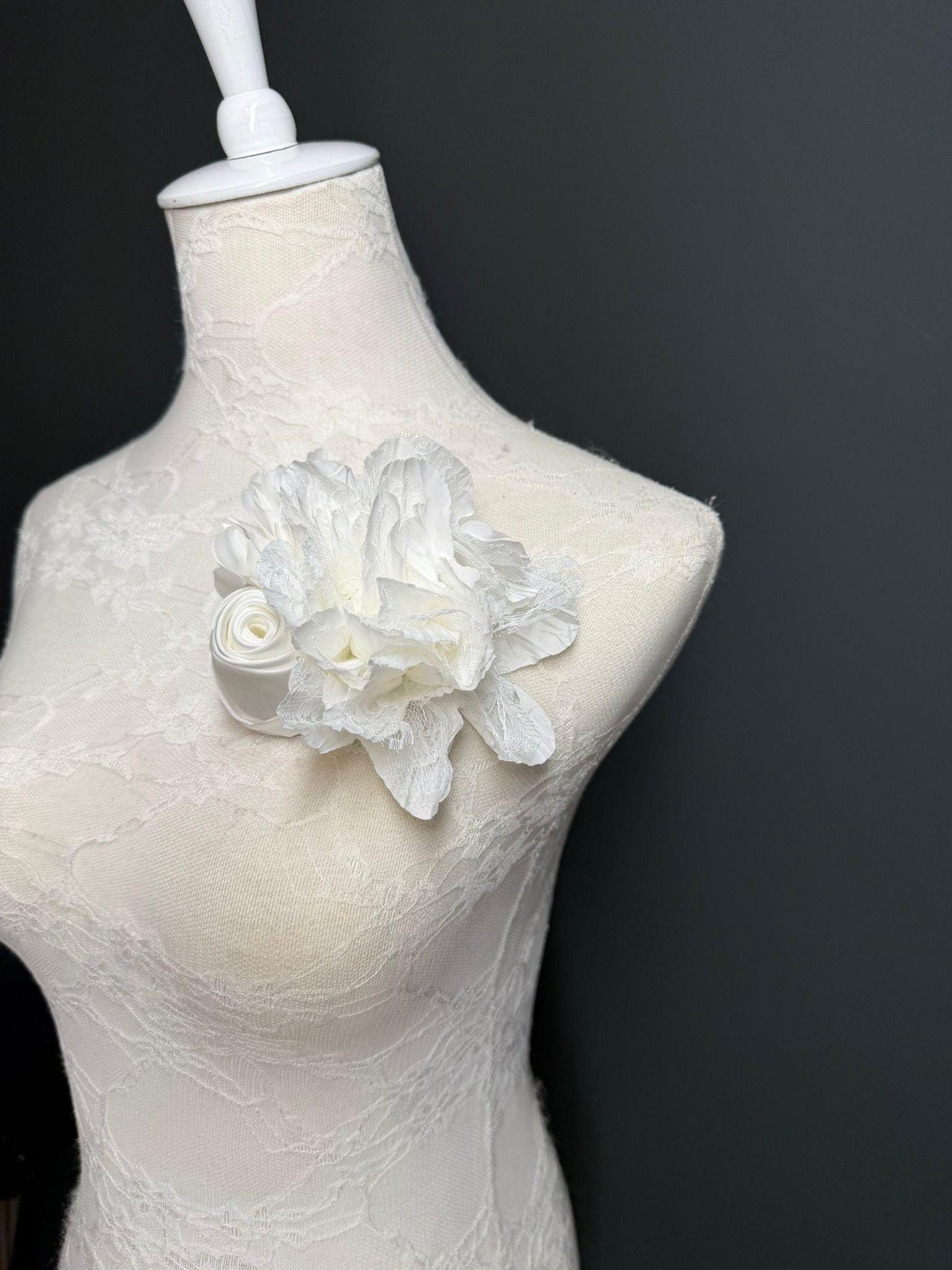 Large Corsage Flower, Ivory, 9 colours, 5.5” 14cm Wide