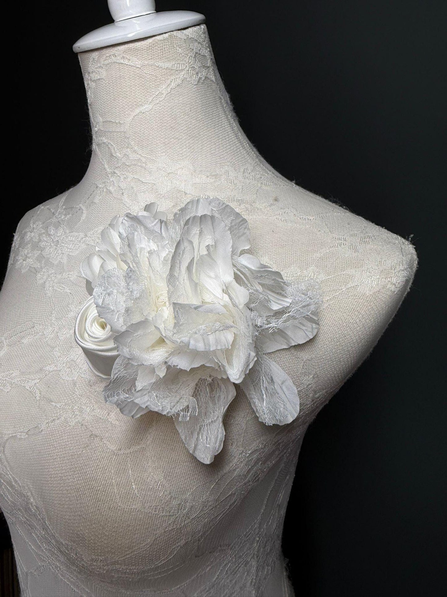 Large Corsage Flower, Ivory, 9 colours, 5.5” 14cm Wide