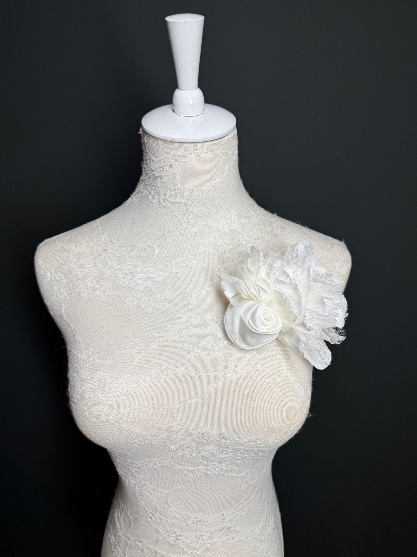 Large Corsage Flower, Ivory, 9 colours, 5.5” 14cm Wide