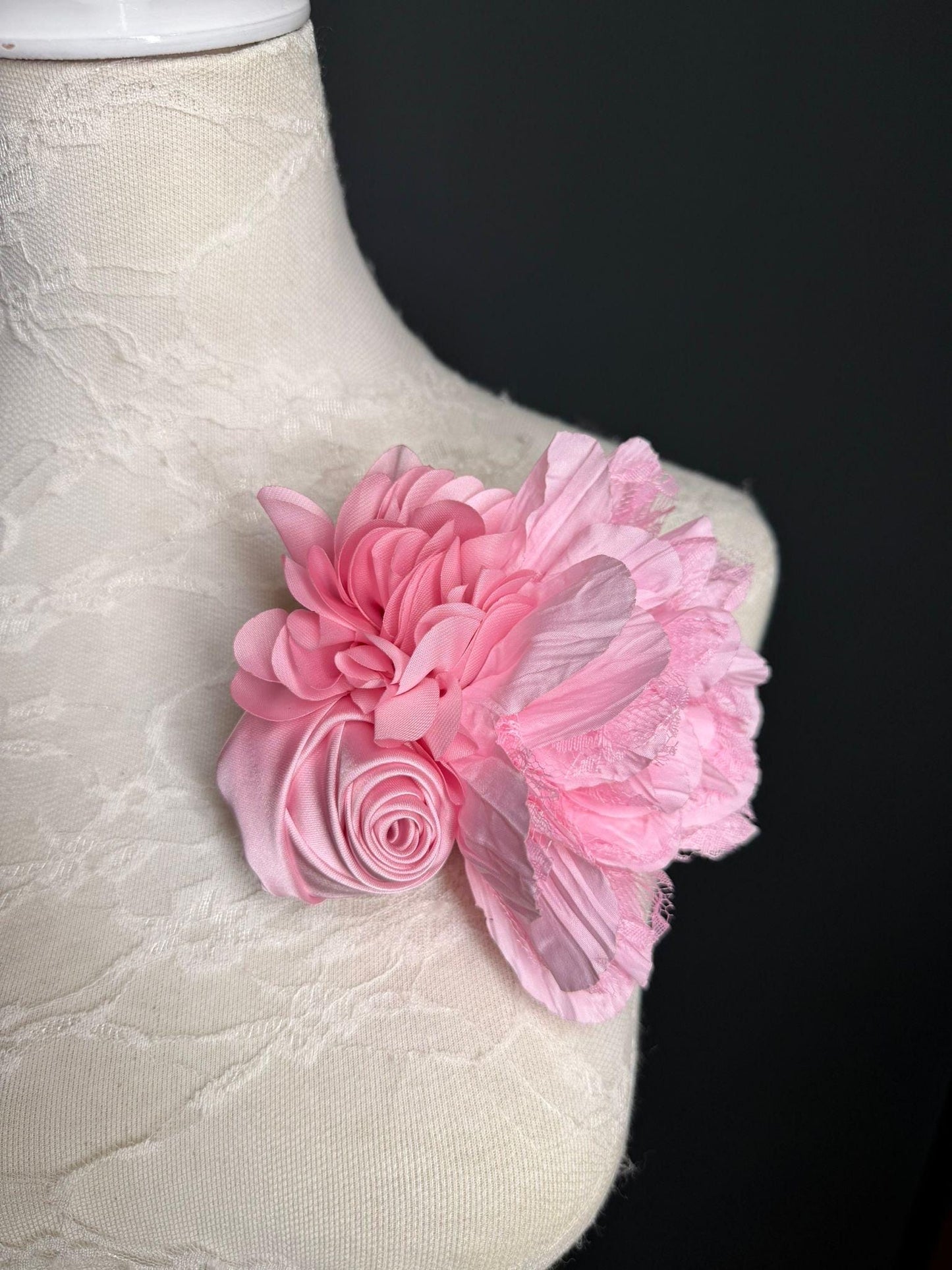 Large Corsage Flower, Ivory, 9 colours, 5.5” 14cm Wide