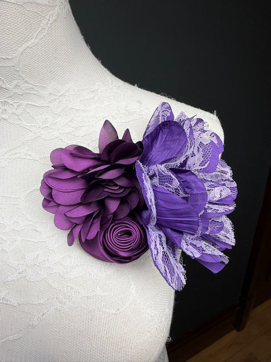 Large Corsage Flower, Purple, 9 colours, 5.5” 14cm Wide