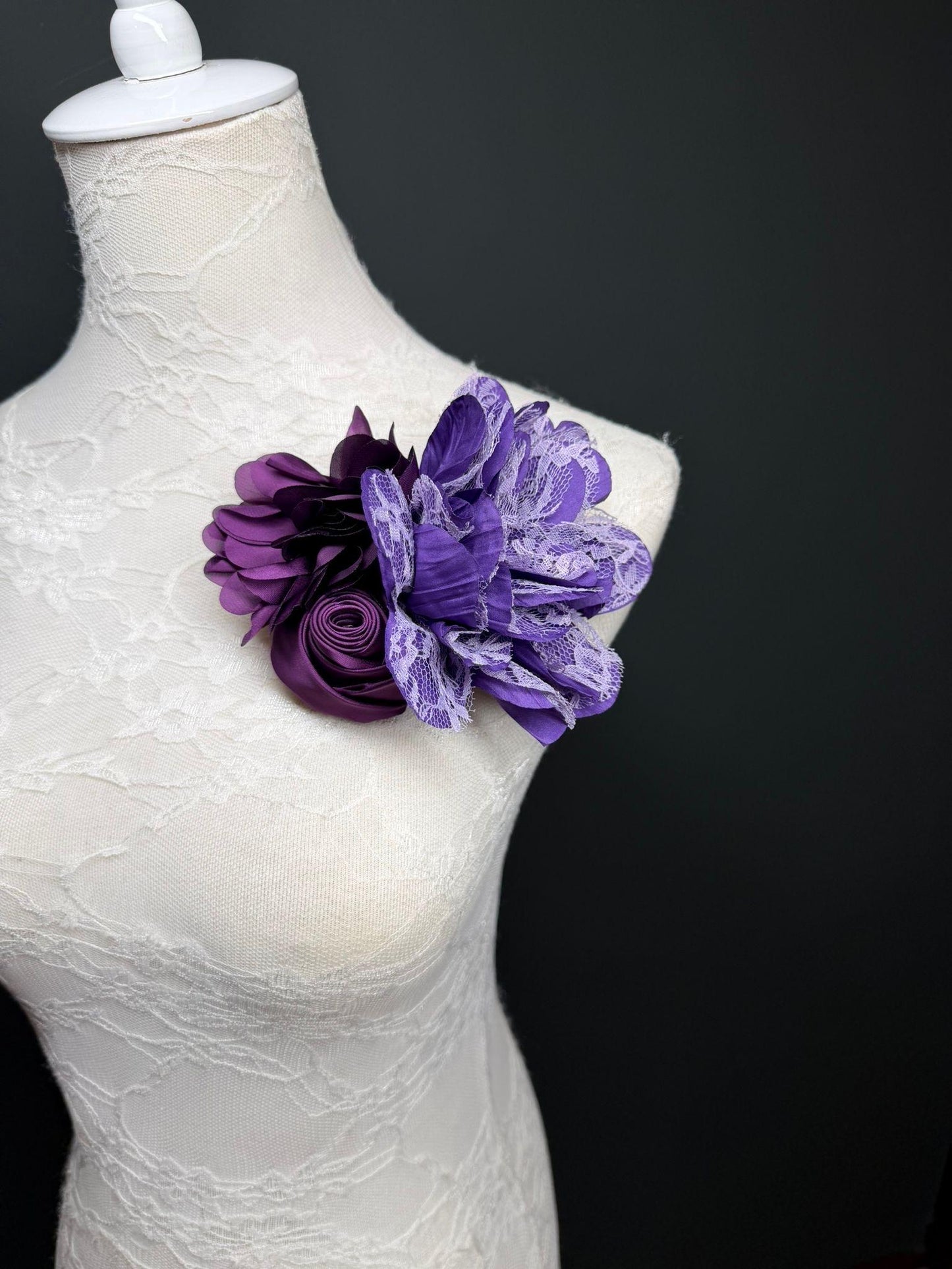 Large Corsage Flower, Purple, 9 colours, 5.5” 14cm Wide
