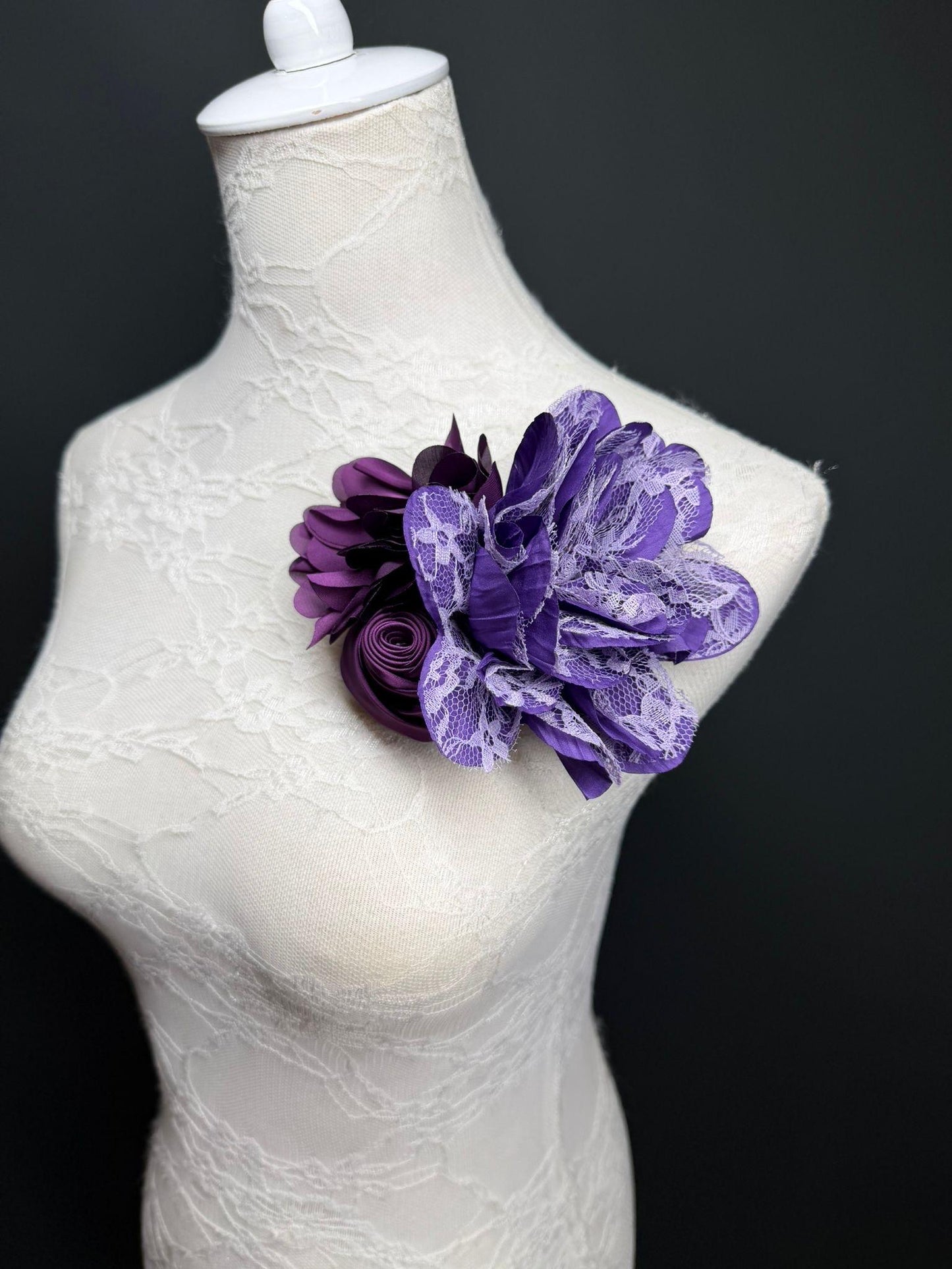 Large Corsage Flower, Purple, 9 colours, 5.5” 14cm Wide