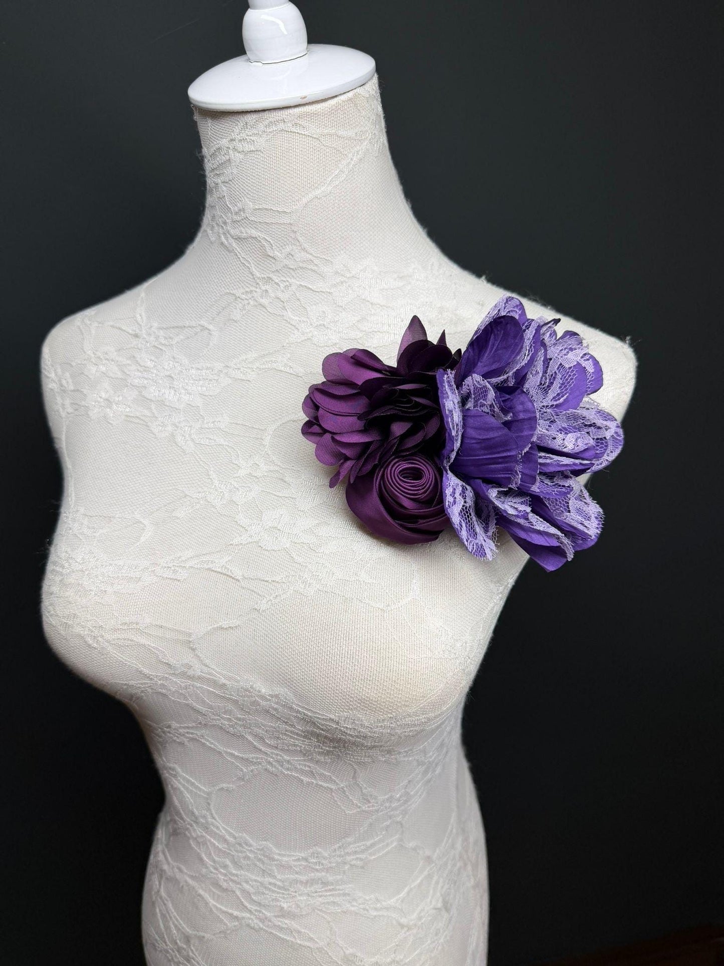 Large Corsage Flower, Purple, 9 colours, 5.5” 14cm Wide