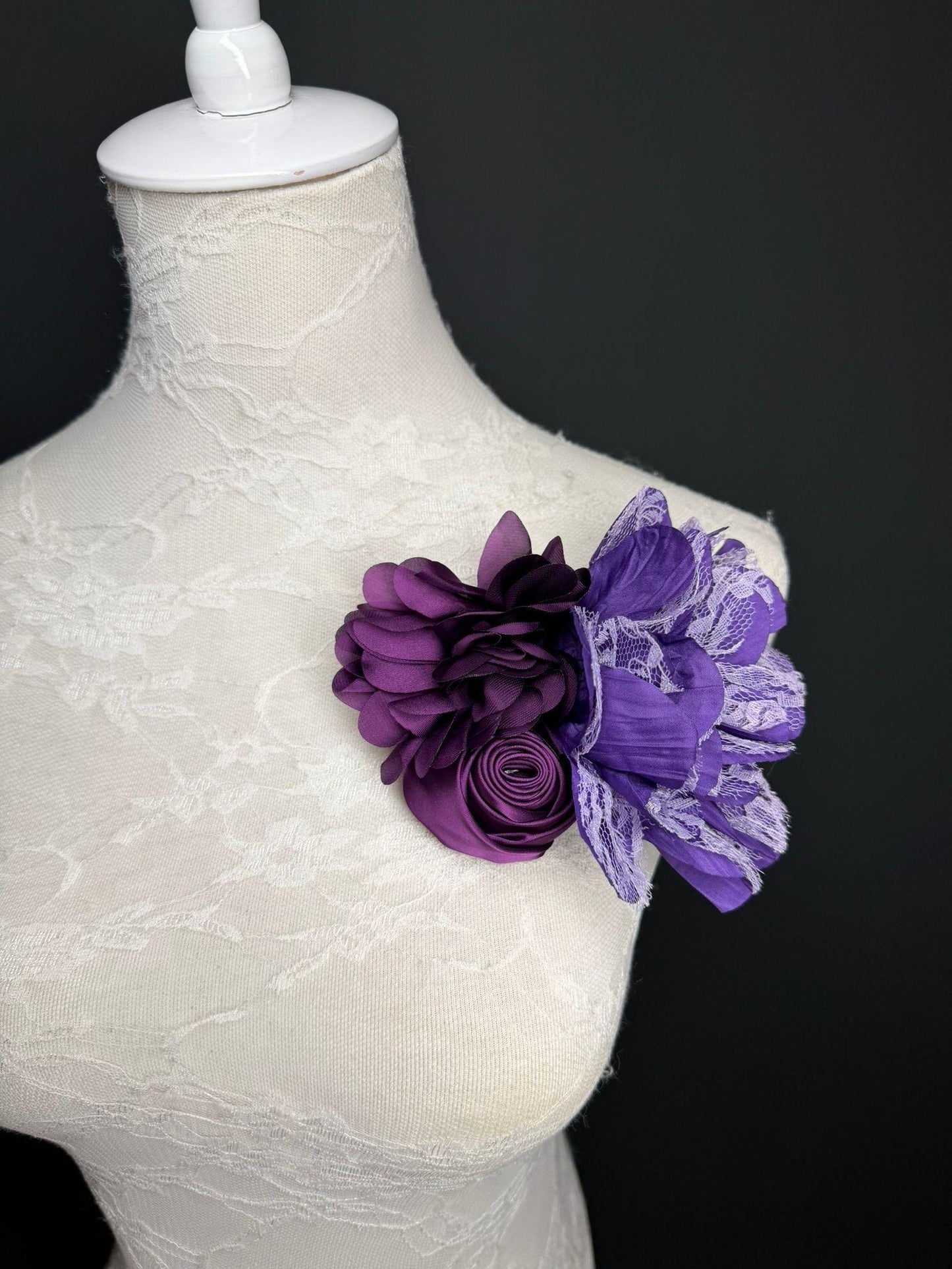 Large Corsage Flower, Purple, 9 colours, 5.5” 14cm Wide