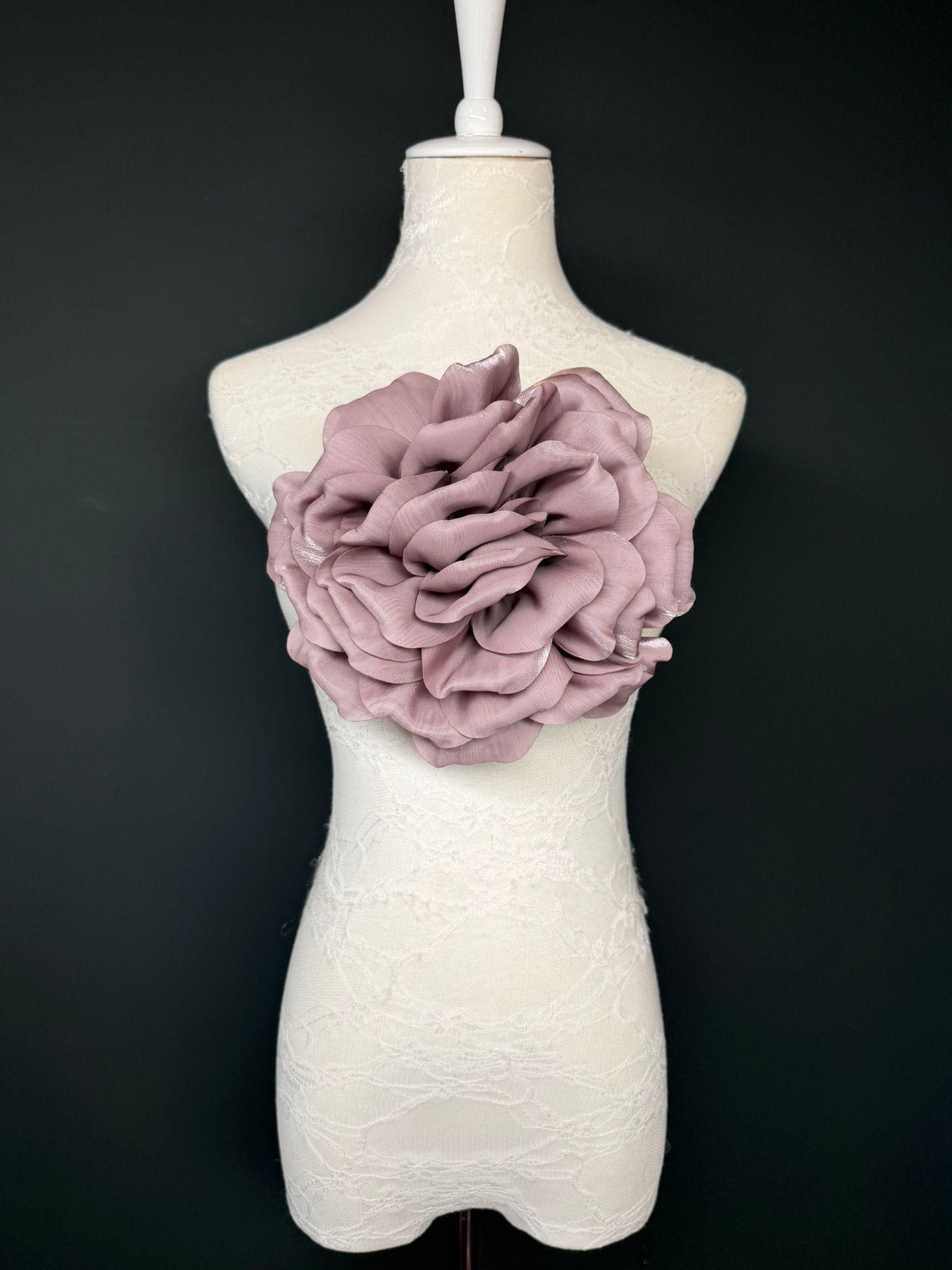 Oversized Large Corsage Flower, Forest Green, 7 colours, 8.5” Wide, 21cm