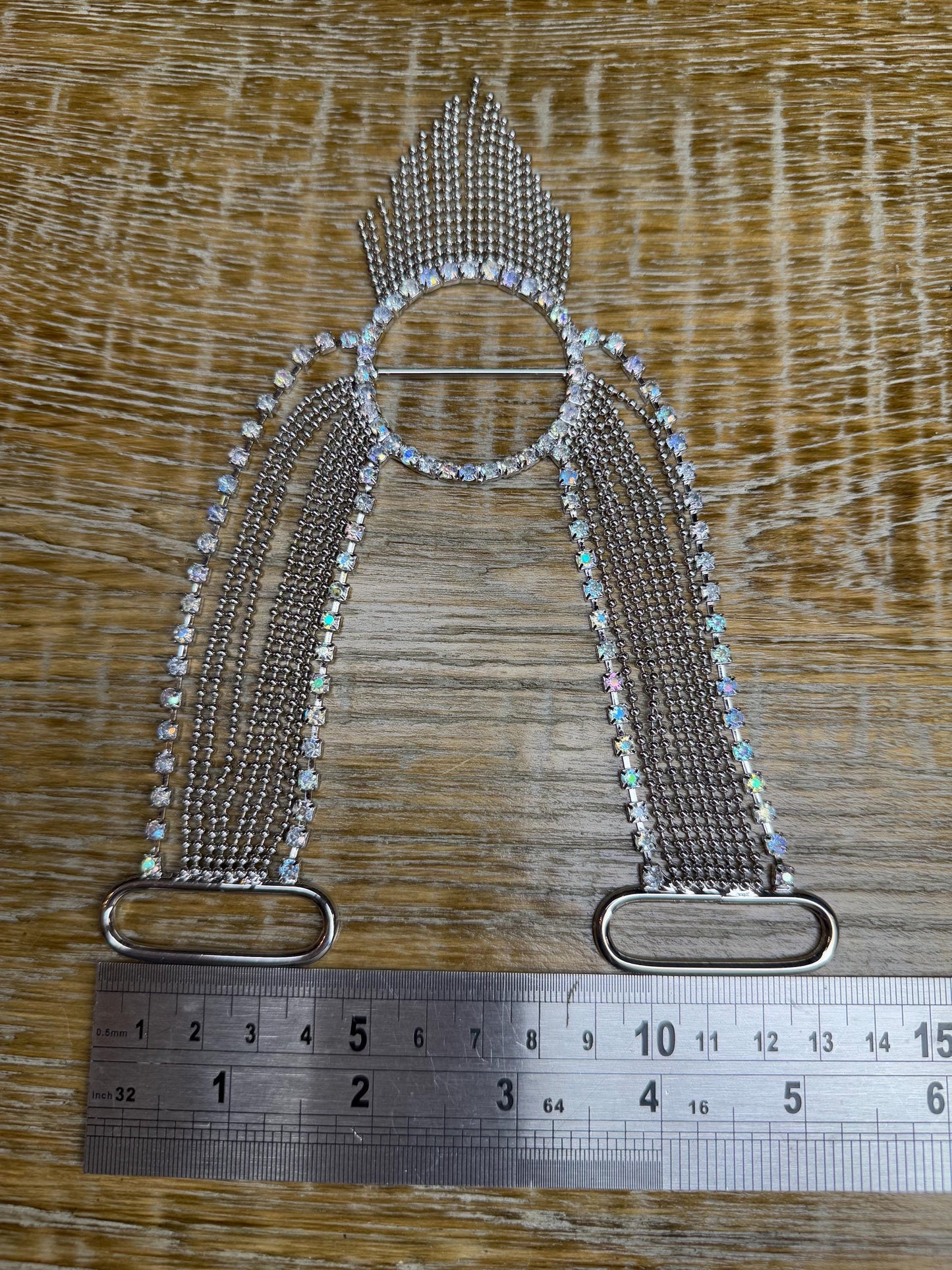 Buckle, Metal Silver Diamanté, Belt Buckle, Costumes, Couture, Elegant, Fashion, Swimwear, Halterneck, Necklace