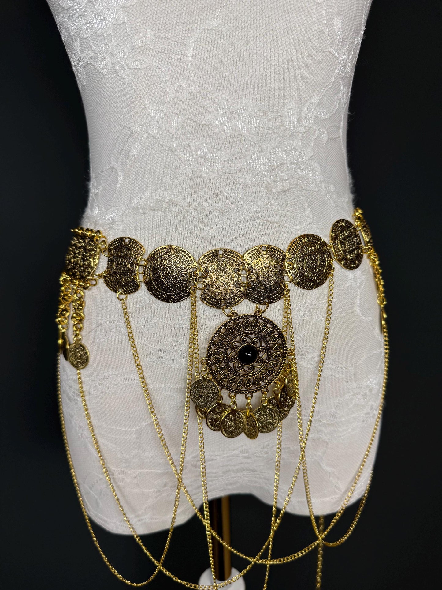 Handmade Gold Coin Belly Chain Belt: Festival Costume Jewelry 18-40inch
