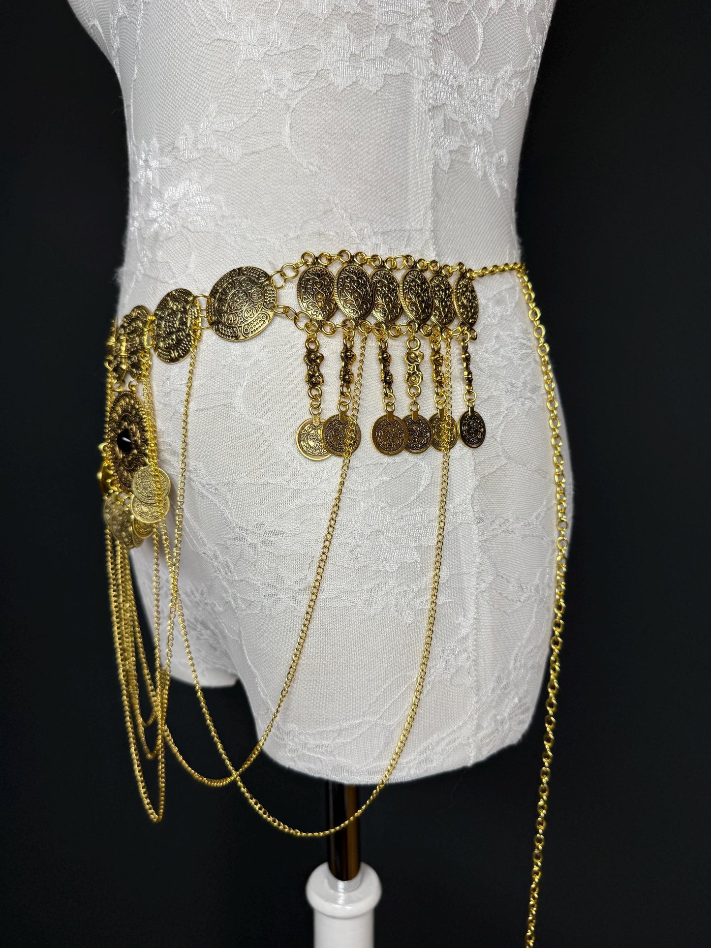 Handmade Gold Coin Belly Chain Belt: Festival Costume Jewelry 18-40inch