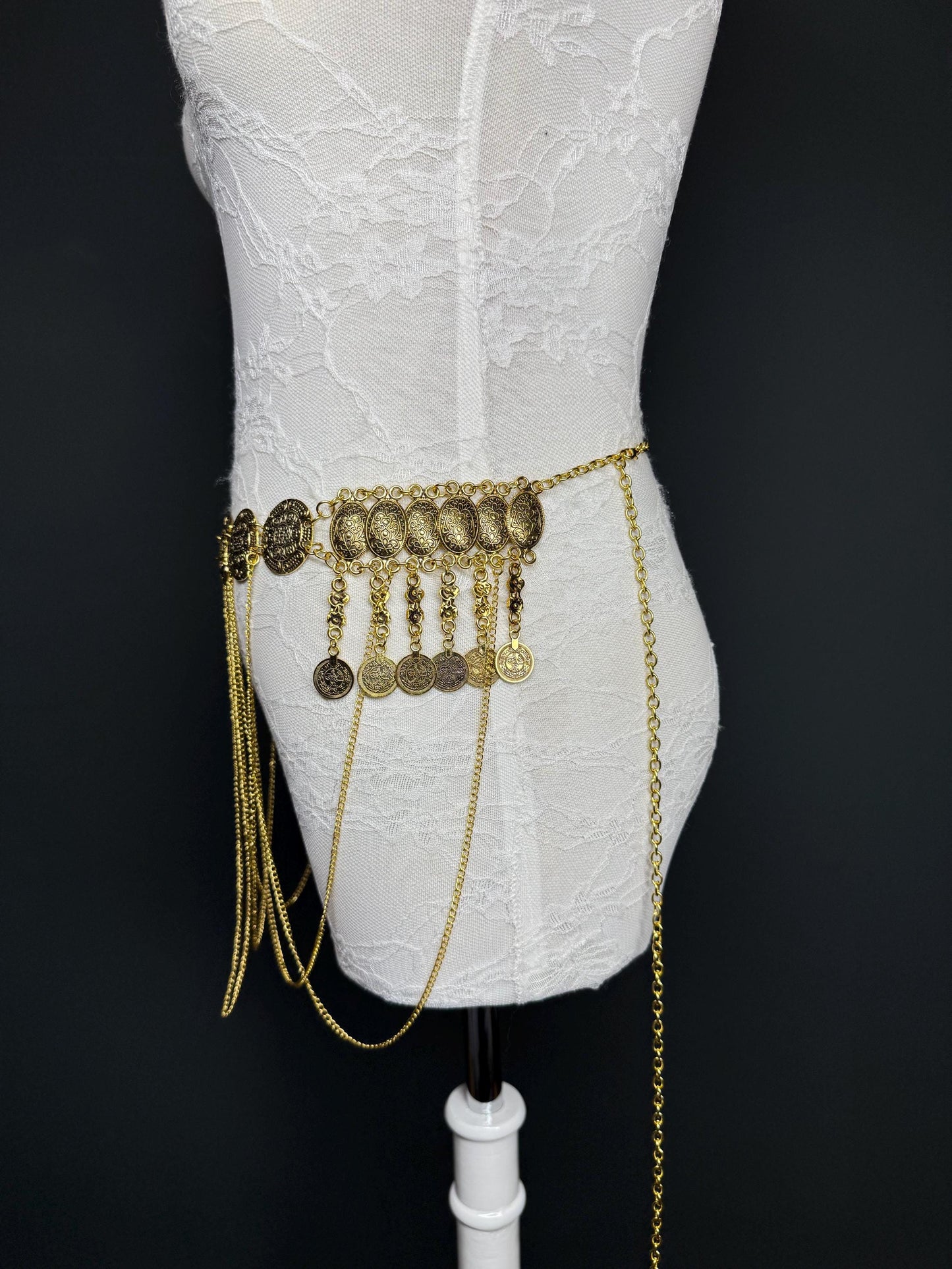 Handmade Gold Coin Belly Chain Belt - Festival Costume Accessory 18-40inch