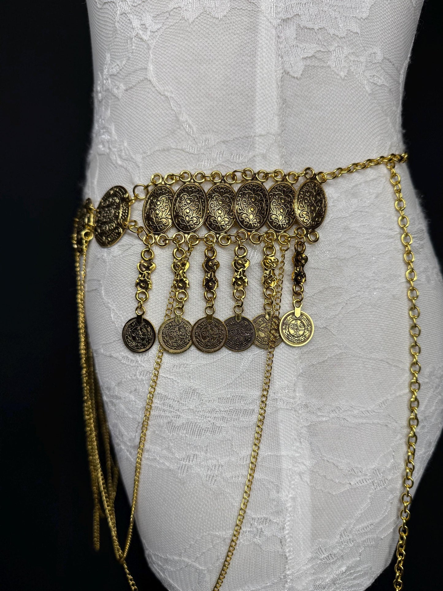 Handmade Gold Coin Belly Chain Belt - Festival Costume Accessory 18-40inch
