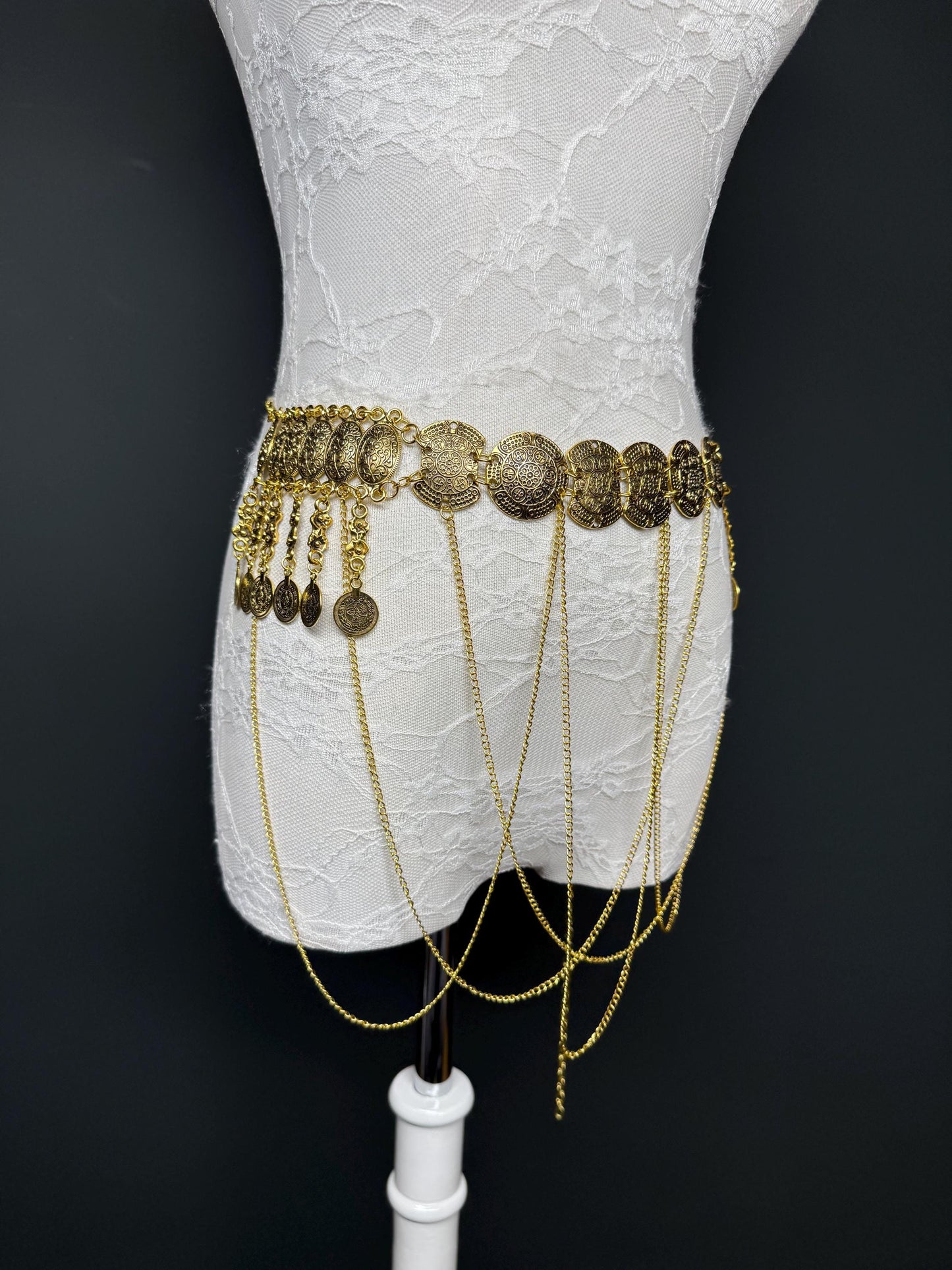 Handmade Gold Coin Belly Chain Belt - Festival Costume Accessory 18-40inch