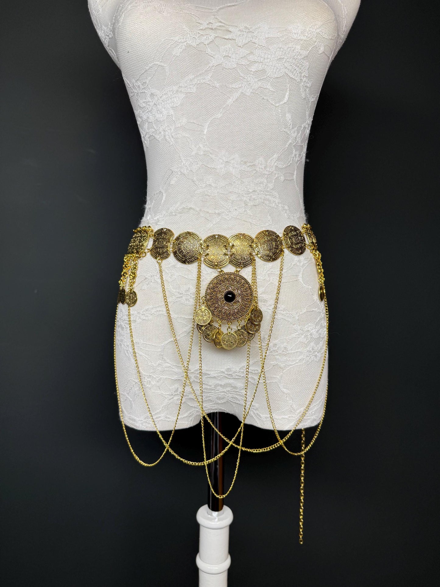 Handmade Gold Coin Belly Chain Belt: Festival Costume Jewelry 18-40inch