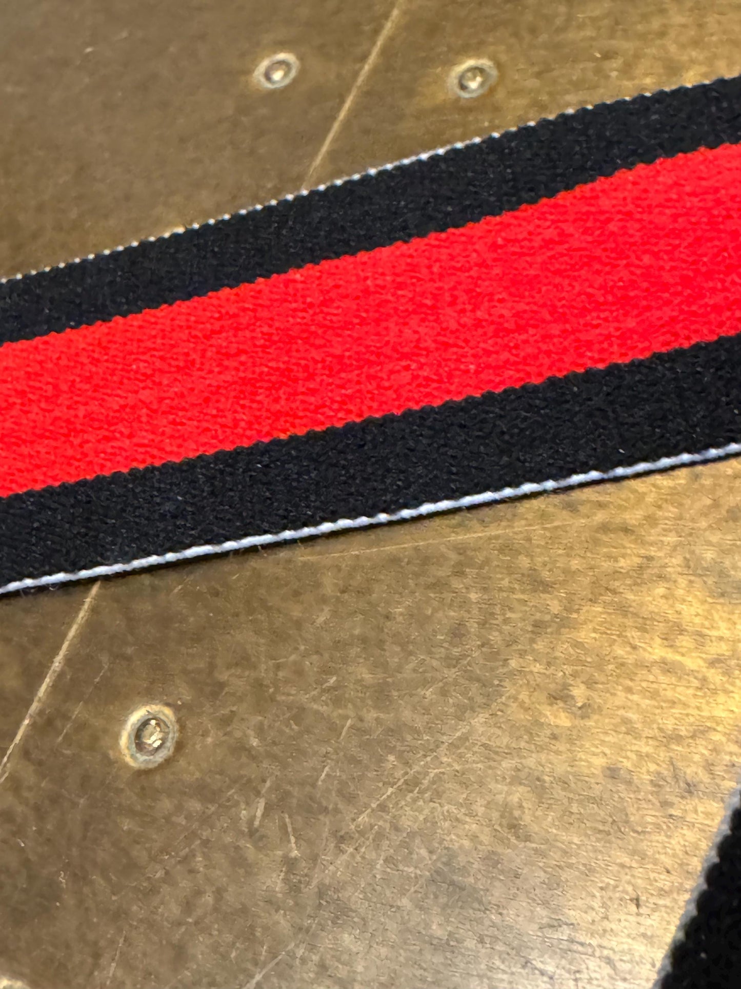 3cm Wide Elasticated Stripe, Black Red Black Elastic Band, Stripe Elastics, Belts, Bands, Waistband, Crafts, Woven, High Quality