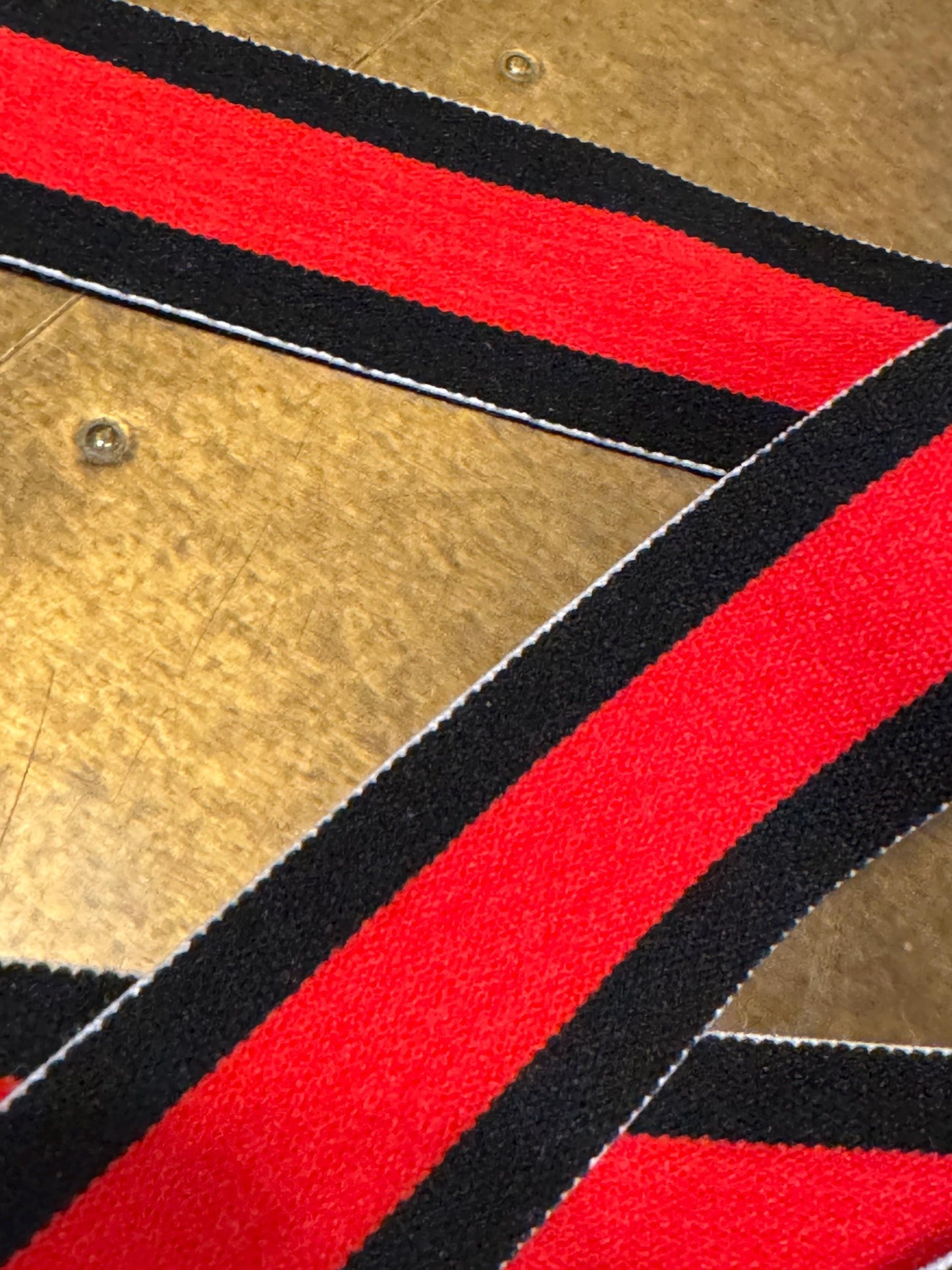 3cm Wide Elasticated Stripe, Black Red Black Elastic Band, Stripe Elastics, Belts, Bands, Waistband, Crafts, Woven, High Quality