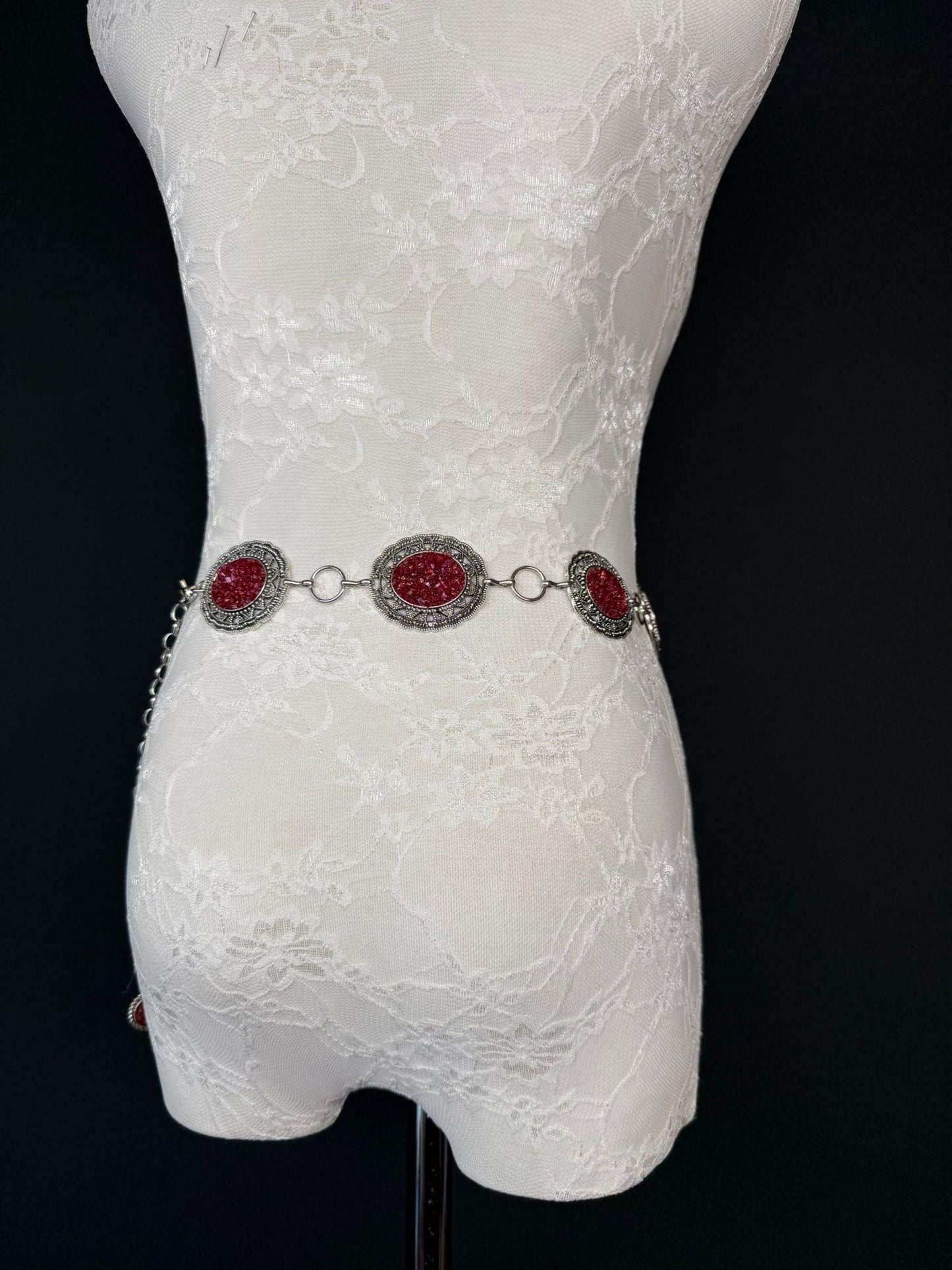 X-long Disc Belt, Silver, Metal Disc Belt, Teen Sizes, Size 18”-60”, FAN Design, FAN Collection, Fashion Accessory, Gift, Red, Black, Blue