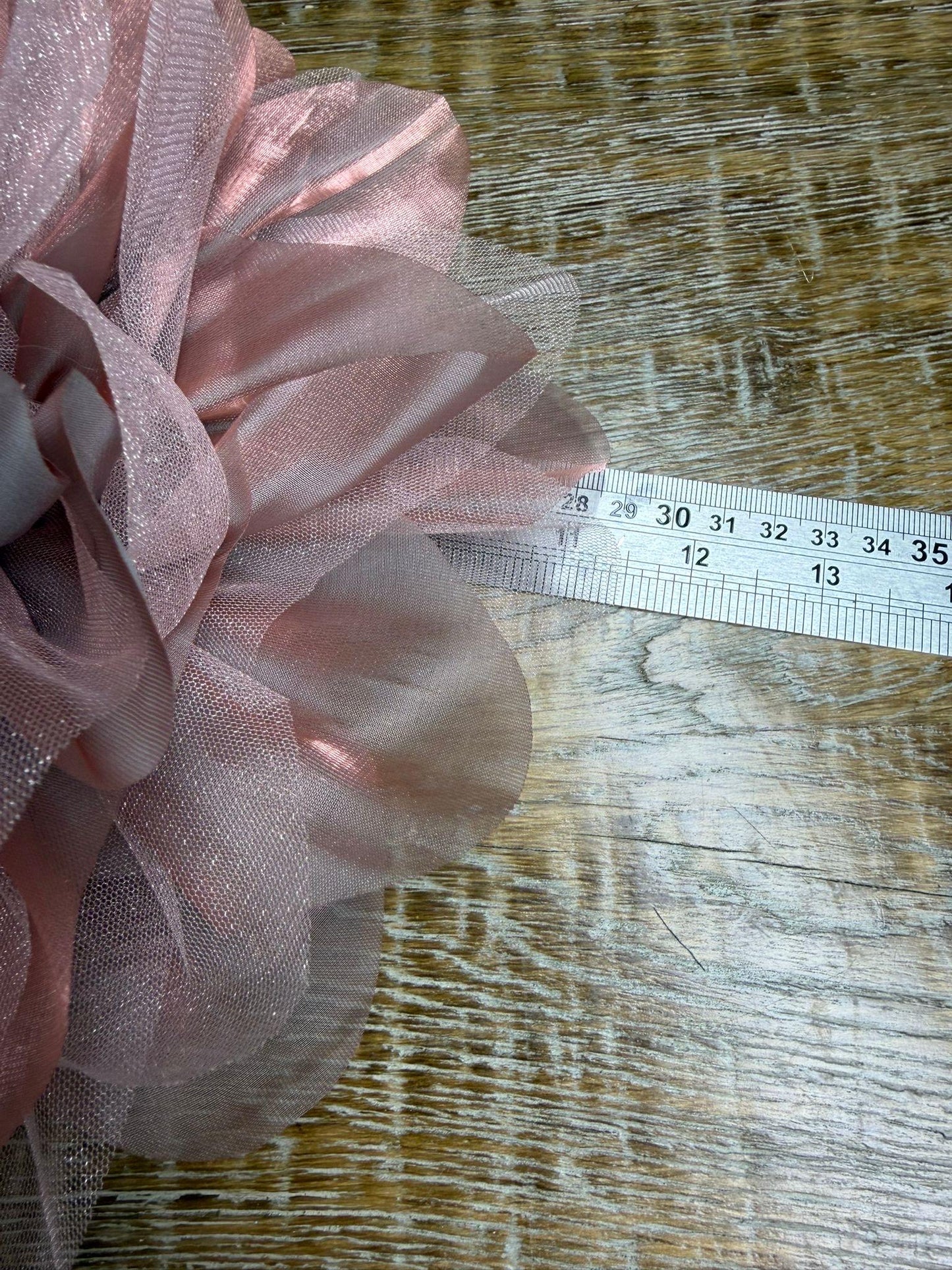 Oversized Large Organza Corsage Flower, Dusky Pink ,5 colours, 11”, 27cm