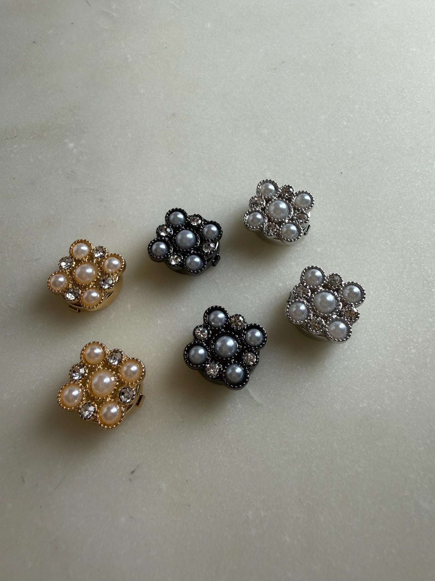 Pearl and Jewel Button Covers for Shirts (Fits up to 18L), Bridal & Wedding Shirt Accessories