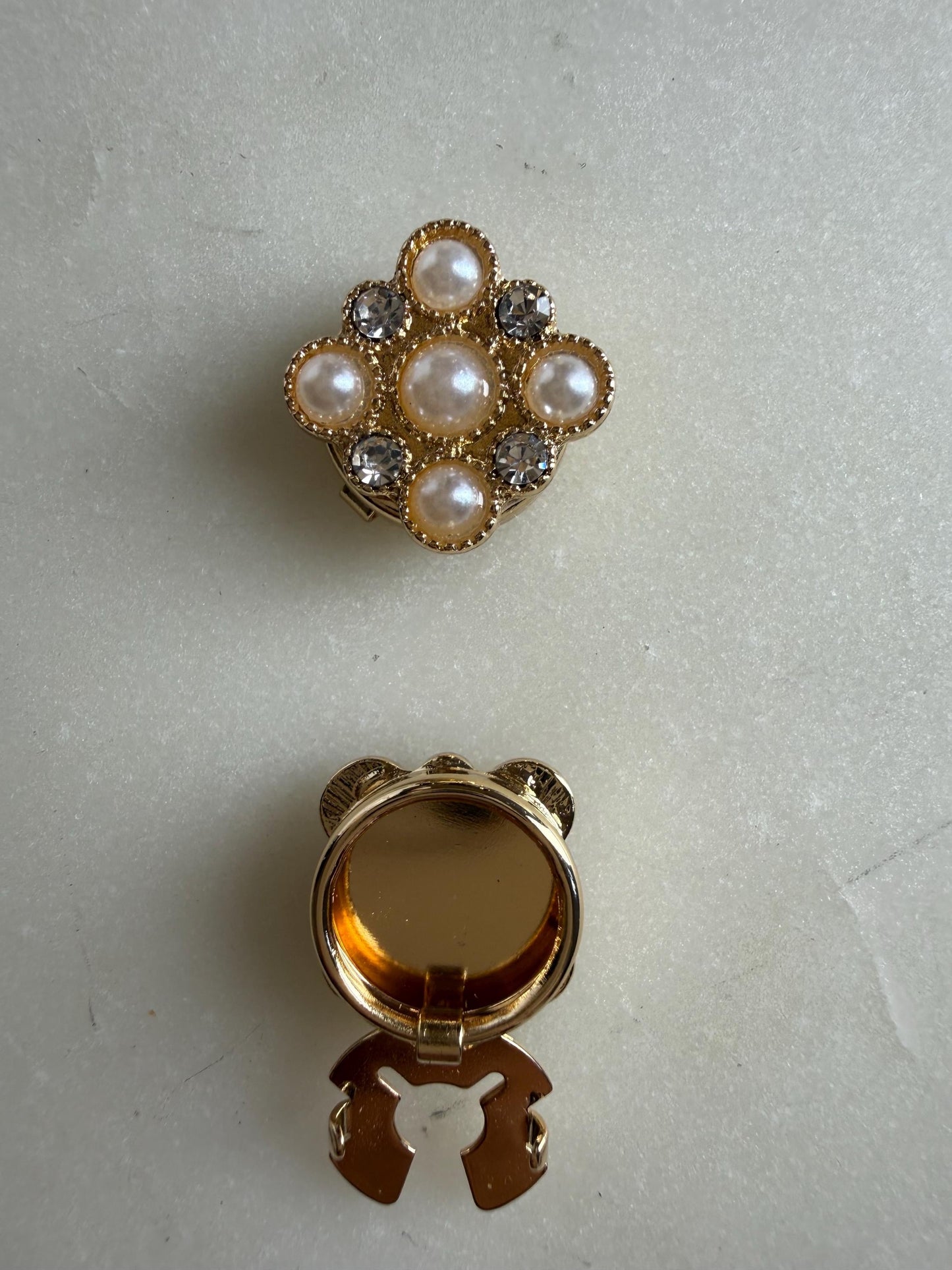 Pearl and Jewel Button Covers for Shirts (Fits up to 18L), Bridal & Wedding Shirt Accessories