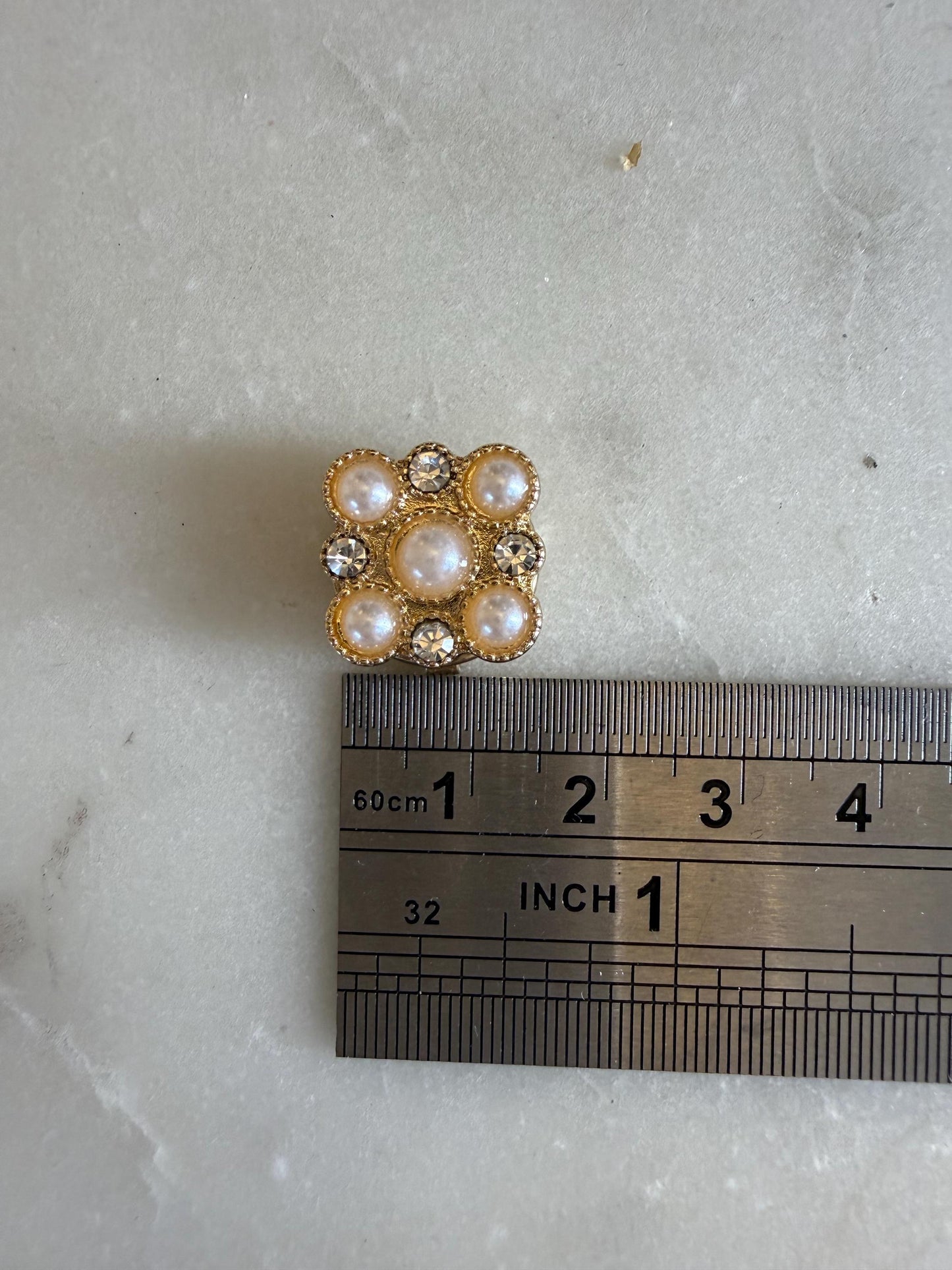Pearl and Jewel Button Covers for Shirts (Fits up to 18L), Bridal & Wedding Shirt Accessories