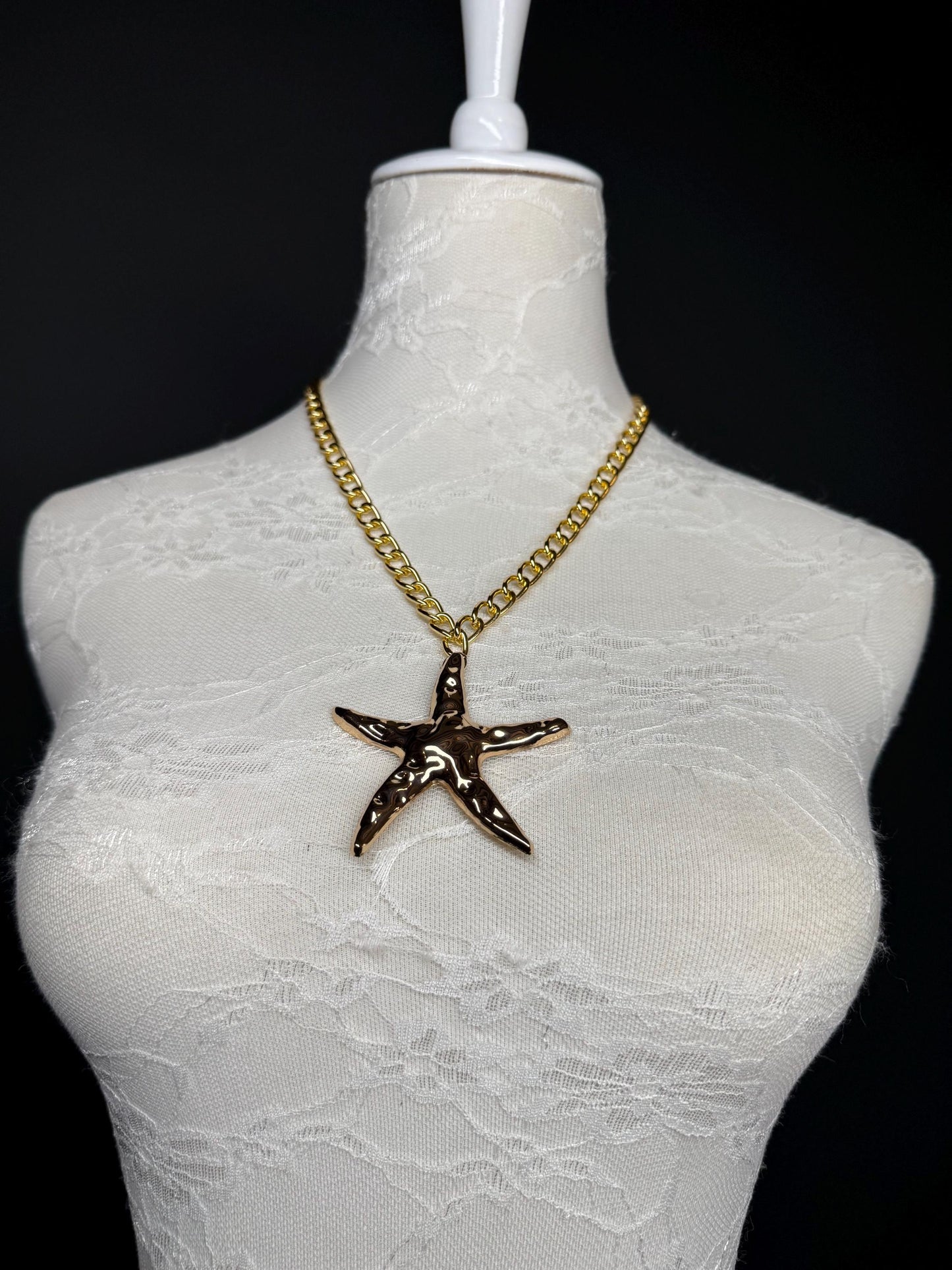 Handmade Starfish Gold Chain Necklace - UK Design