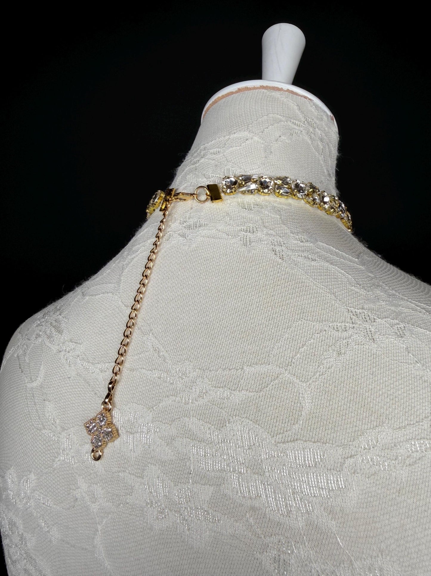 Jewel Choker: Handmade Elegant Bridal Necklace, Diamante, Jewels, Silver, Gold, Gift