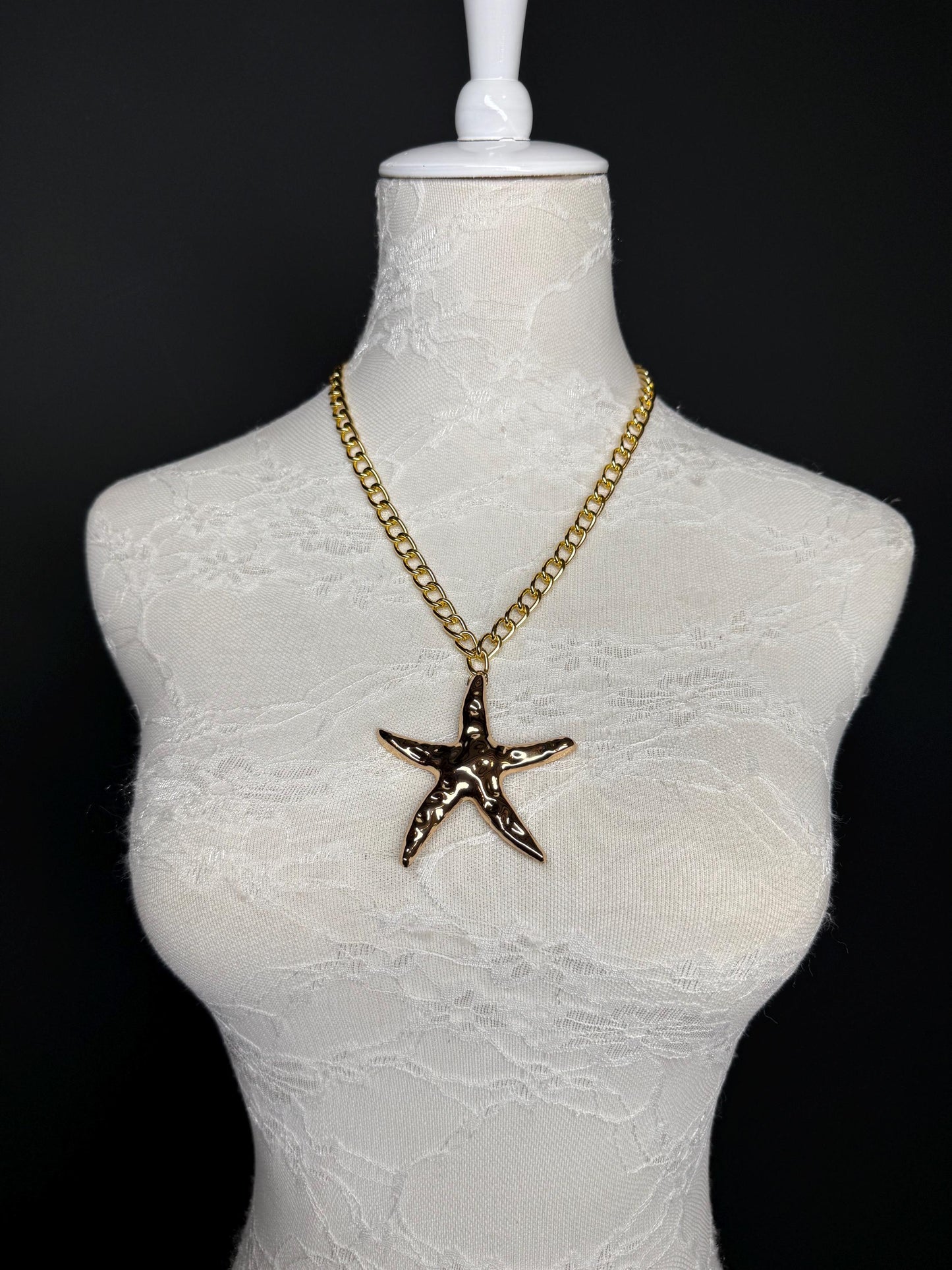Handmade Starfish Gold Chain Necklace - UK Design
