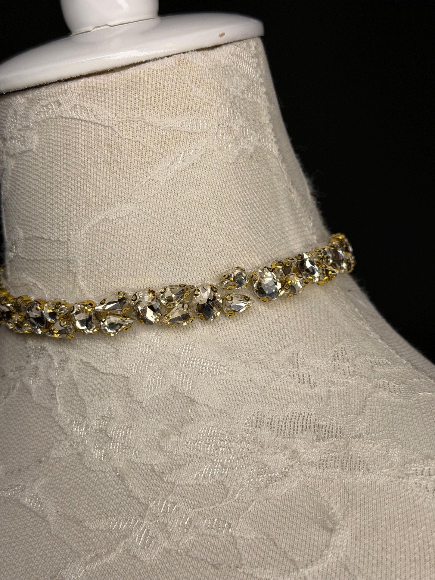 Jewel Choker: Handmade Elegant Bridal Necklace, Diamante, Jewels, Silver, Gold, Gift